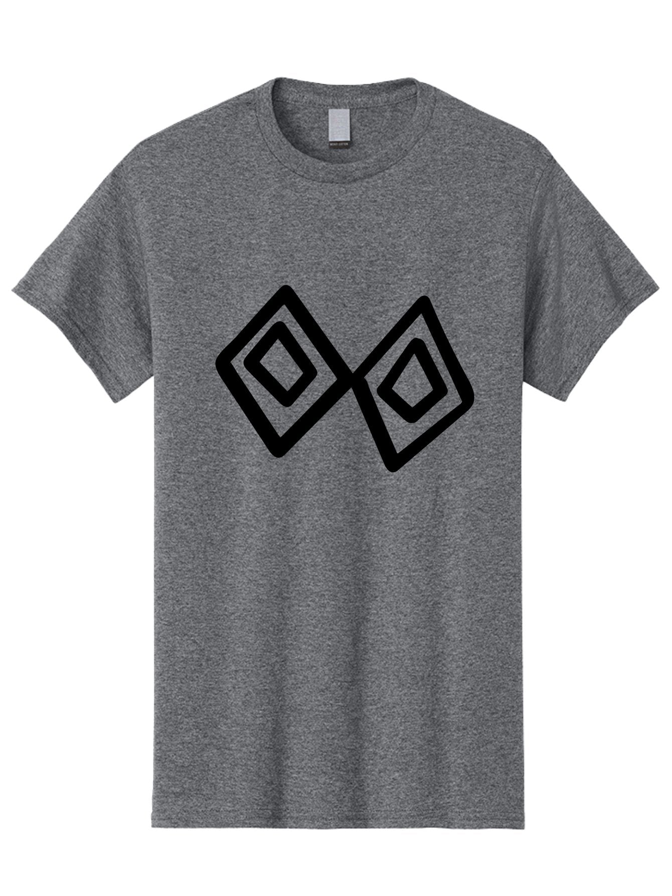Diamond-Shapes Men'S Graphic Tee, 100% Cotton, Comfortable Casual Summer Wear, Machine Washable, Diamond Shapes, Geometric Design, Black And Green, Logo Design, Modern Graphics, Abstract Art, Symmetrical Shapes, Minimalist Logo -  Aaa423 11