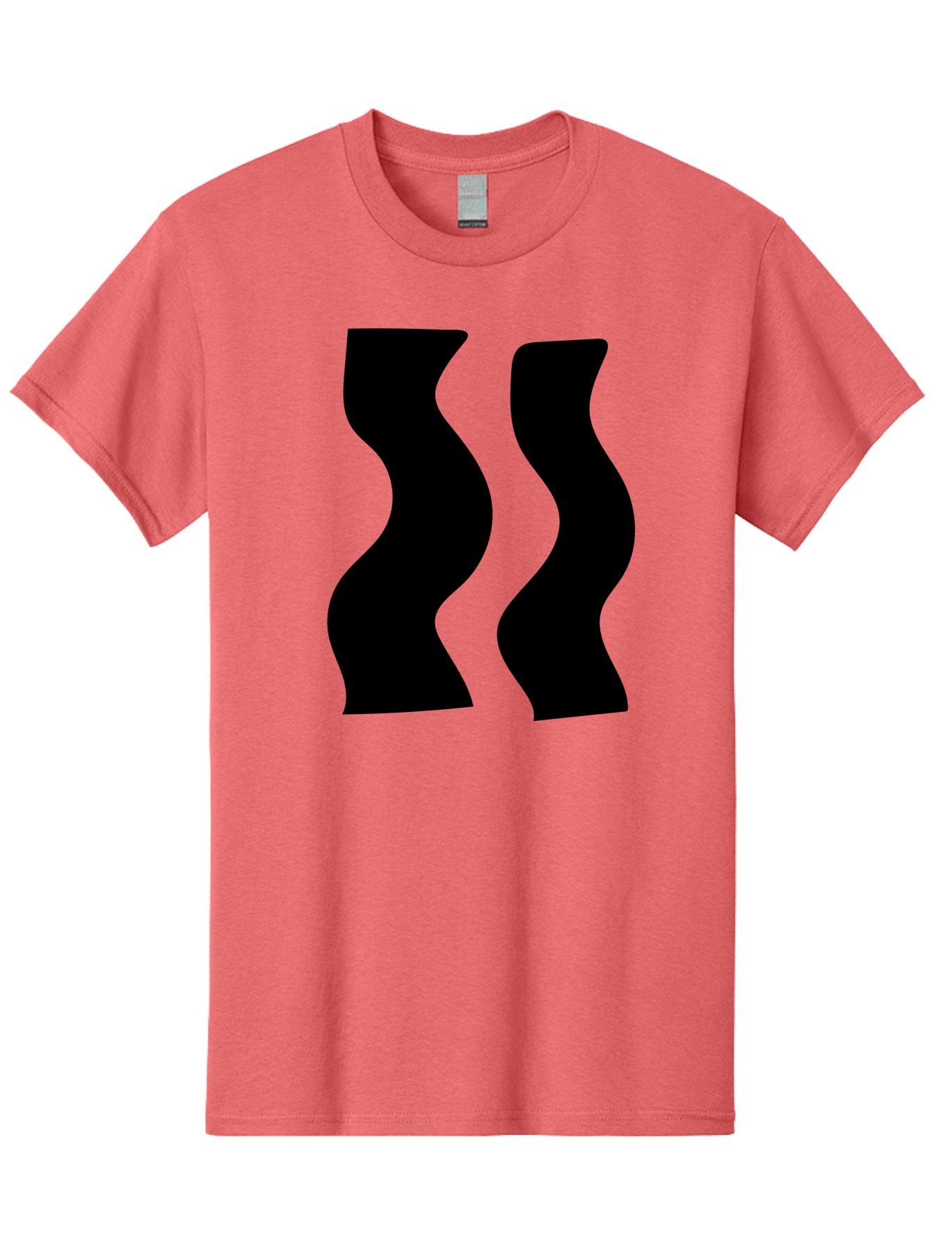 Double-S Men'S Graphic Tee, 100% Cotton, Comfortable Casual Summer Wear, Machine Washable, Wavy Silhouettes, Black Shapes, Abstract Design, Modern Art, Sleek Pattern, Contemporary Style, Graphic Illustration -  Aaa424 15