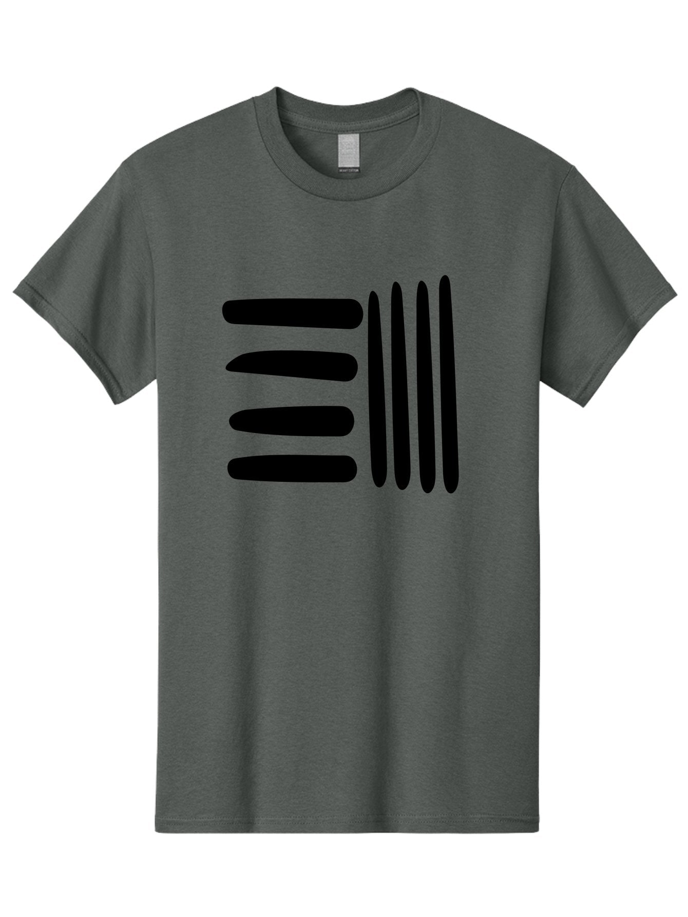 E Men'S Graphic Tee, 100% Cotton, Comfortable Casual Summer Wear, Machine Washable, Equals Sign, Mathematical Symbol, Black And Green, Graphic Design, Modern Art, Simple Shapes, Contrast Colors, Minimalist Style -  Aaa426