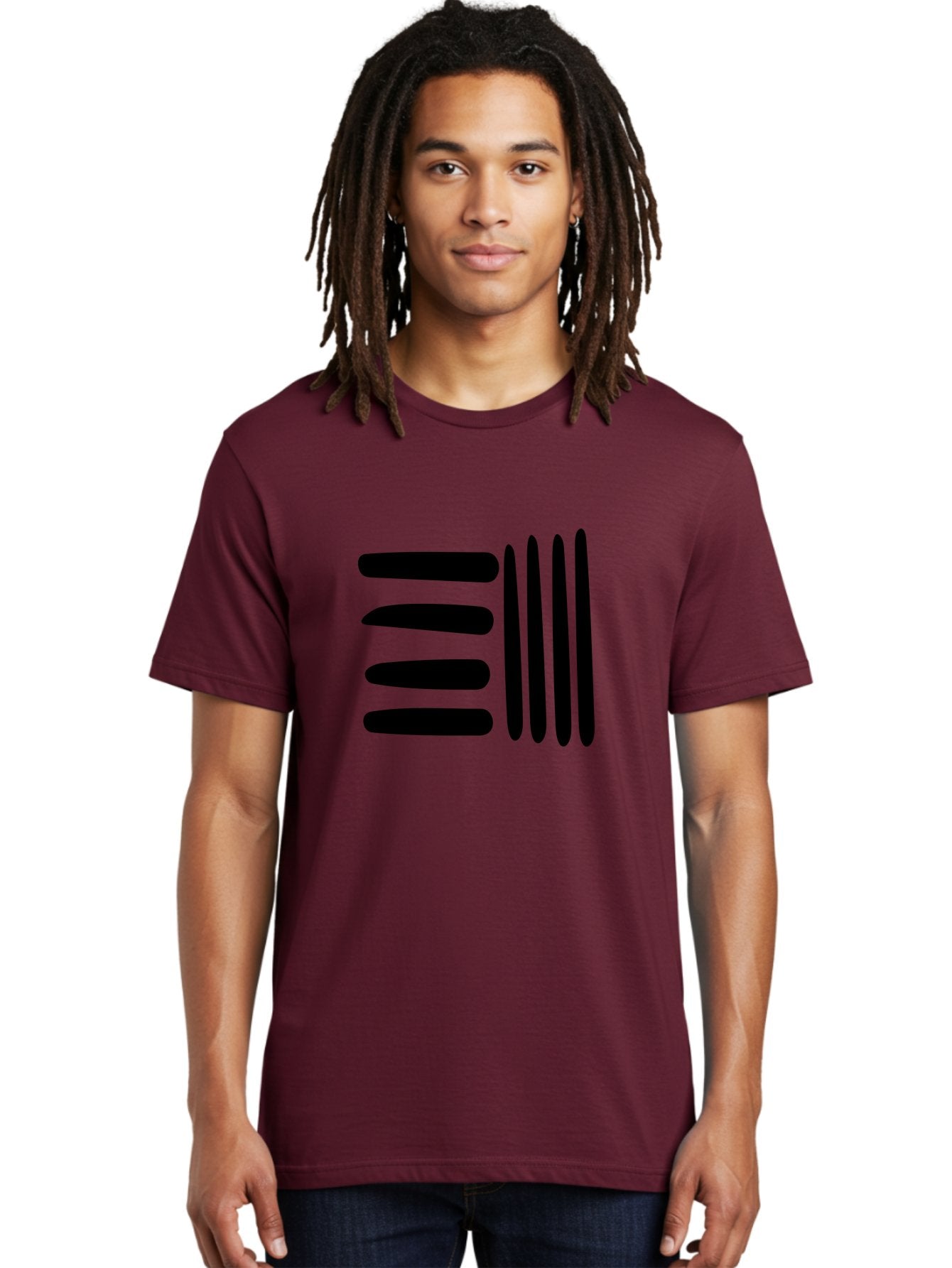 E Men'S Graphic Tee, 100% Cotton, Comfortable Casual Summer Wear, Machine Washable, Equals Sign, Mathematical Symbol, Black And Green, Graphic Design, Modern Art, Simple Shapes, Contrast Colors, Minimalist Style -  Aaa426 30