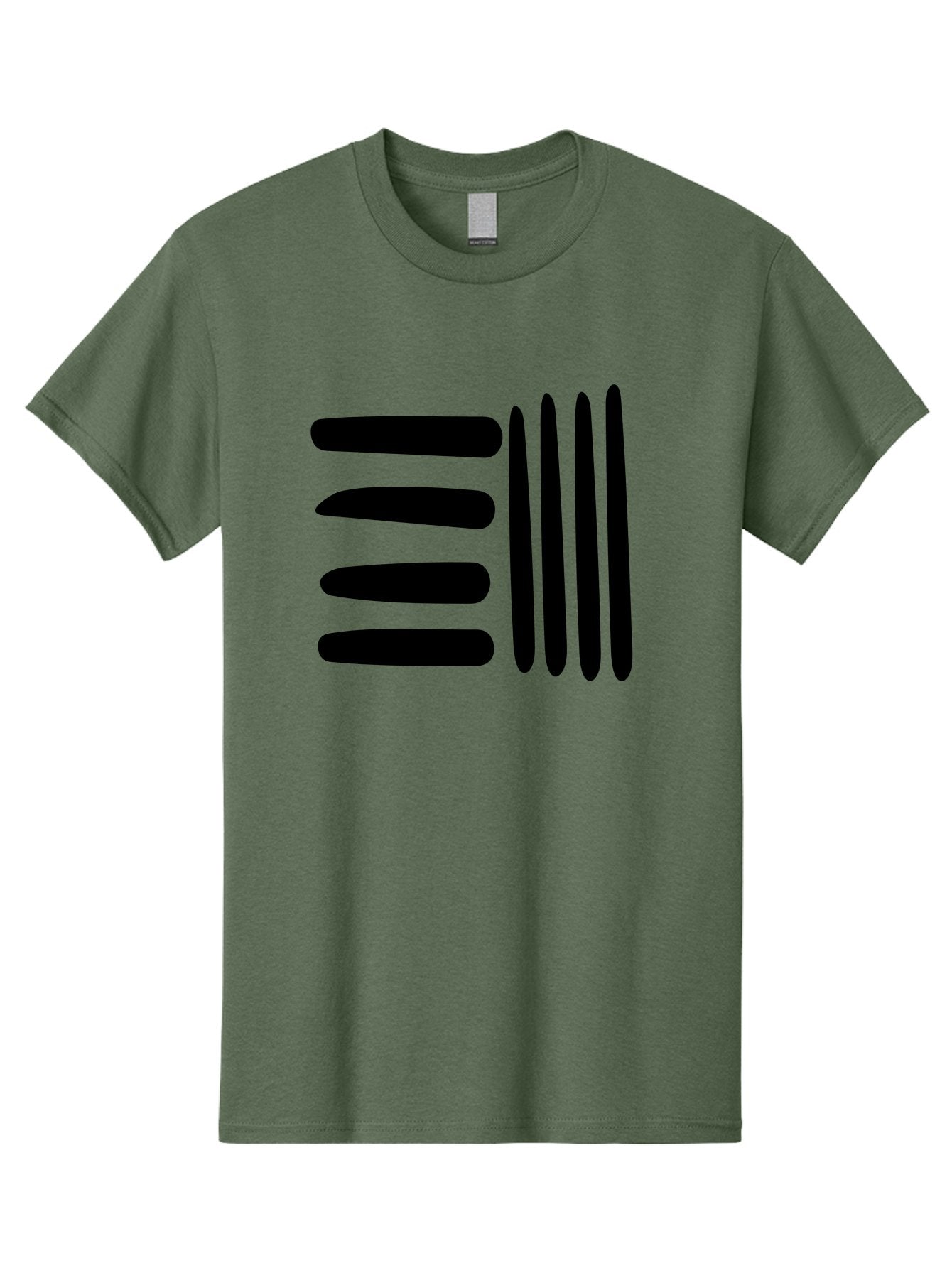 E Men'S Graphic Tee, 100% Cotton, Comfortable Casual Summer Wear, Machine Washable, Equals Sign, Mathematical Symbol, Black And Green, Graphic Design, Modern Art, Simple Shapes, Contrast Colors, Minimalist Style -  Aaa426 27
