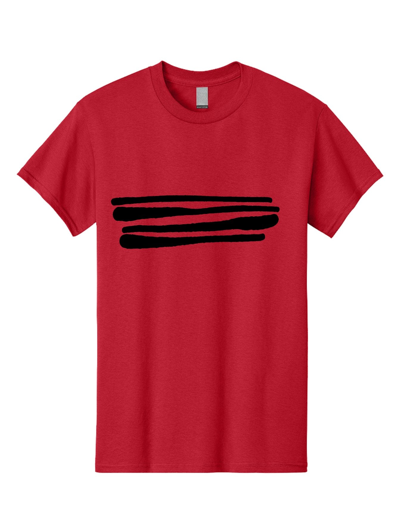 Equal-Sign Men'S Graphic Tee, 100% Cotton, Comfortable Casual Summer Wear, Machine Washable, Equals Sign, Mathematical Symbol, Black Lines, Simple Design, Bold Graphics, Modern Aesthetic, Abstract Art -  Aaa427 23