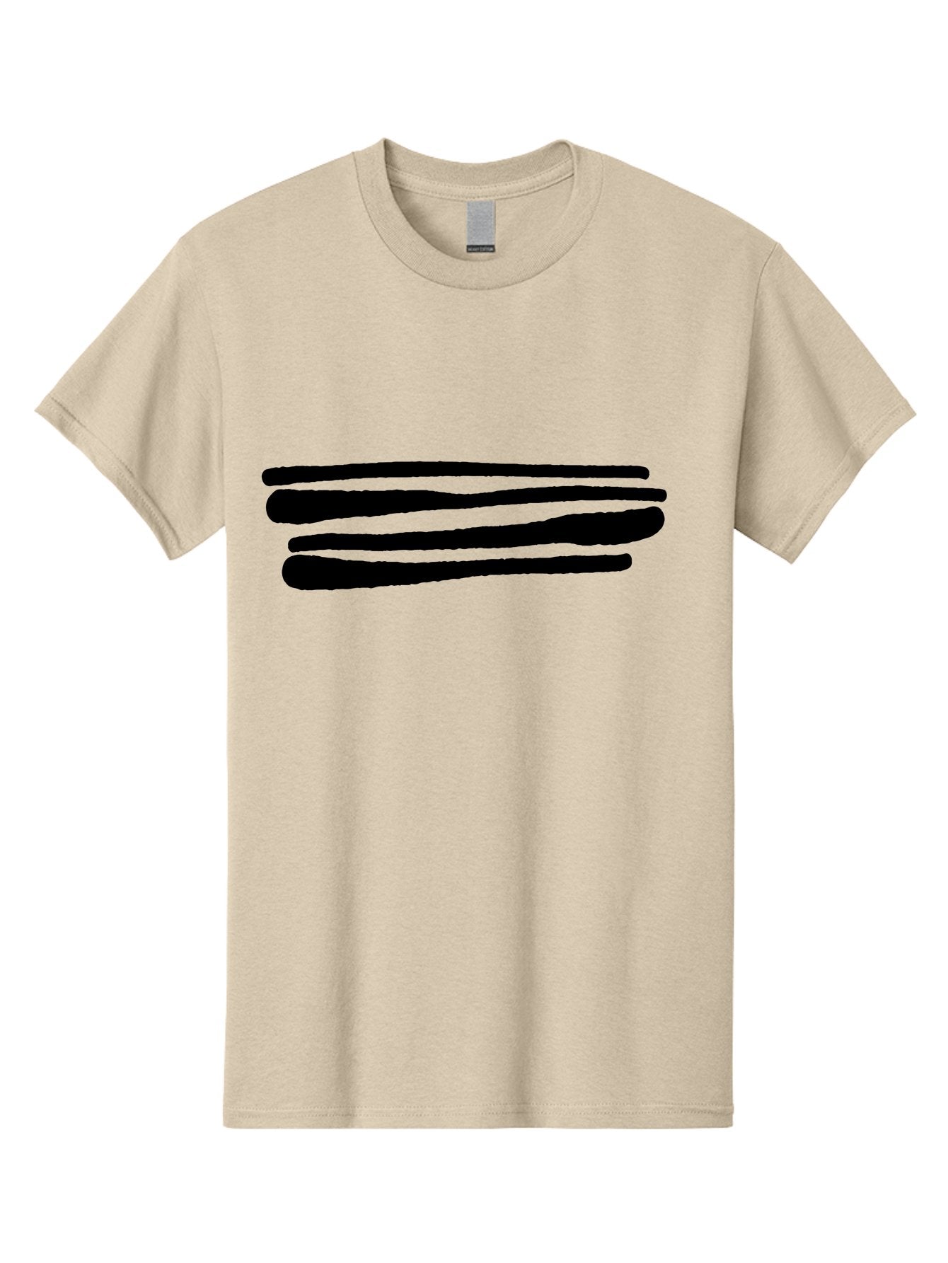 Equal-Sign Men'S Graphic Tee, 100% Cotton, Comfortable Casual Summer Wear, Machine Washable, Equals Sign, Mathematical Symbol, Black Lines, Simple Design, Bold Graphics, Modern Aesthetic, Abstract Art -  Aaa427 13