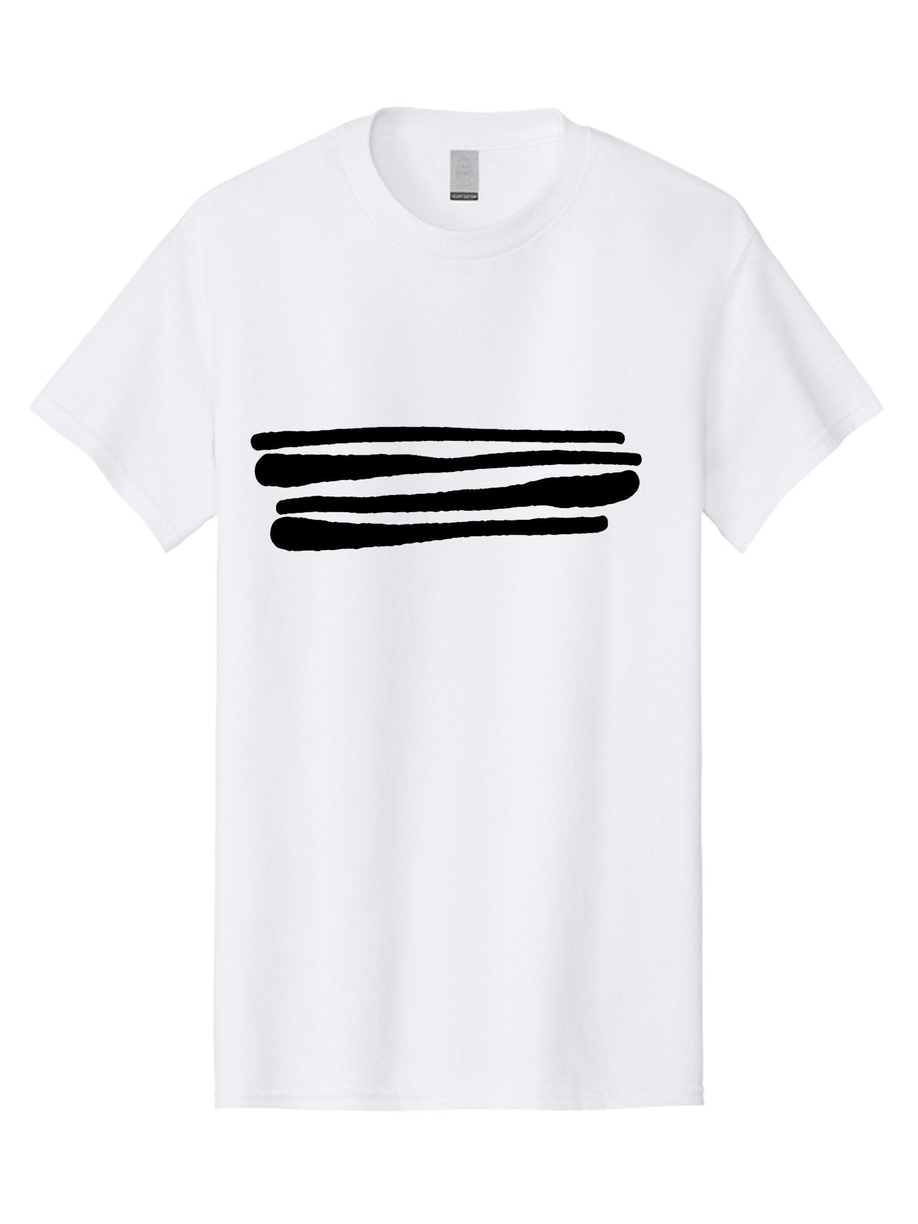 Equal-Sign Men'S Graphic Tee, 100% Cotton, Comfortable Casual Summer Wear, Machine Washable, Equals Sign, Mathematical Symbol, Black Lines, Simple Design, Bold Graphics, Modern Aesthetic, Abstract Art -  Aaa427 19