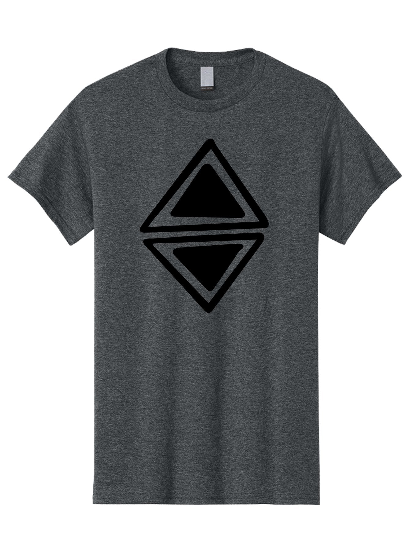 Ethereum-Logo Men'S Graphic Tee, 100% Cotton, Comfortable Casual Summer Wear, Machine Washable, Solana Cryptocurrency Logo, Black Diamond Shape, Geometric Design, Cryptocurrency Symbol, Blockchain Technology, Solana Branding, -  Aaa430