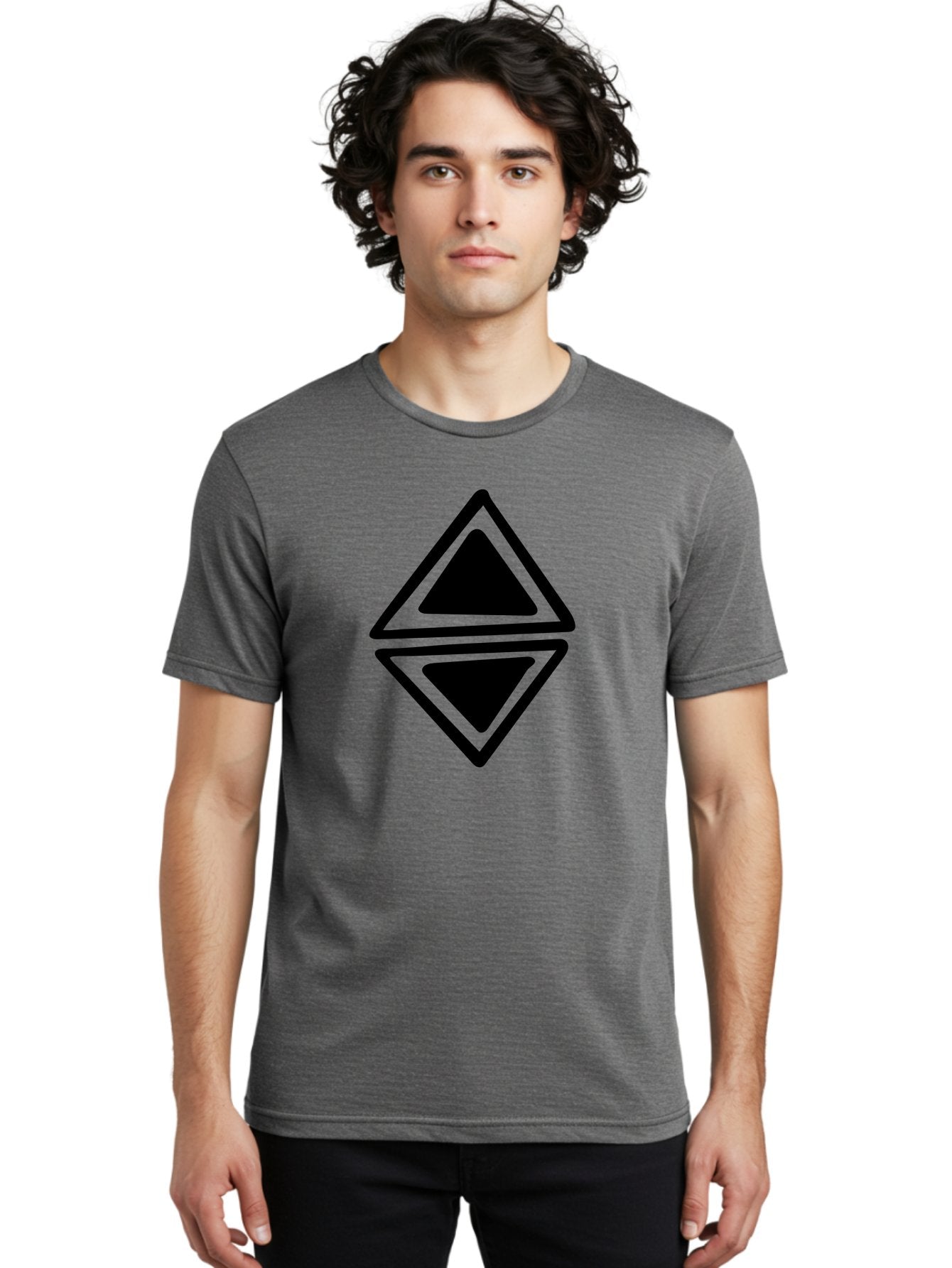 Ethereum-Logo Men'S Graphic Tee, 100% Cotton, Comfortable Casual Summer Wear, Machine Washable, Solana Cryptocurrency Logo, Black Diamond Shape, Geometric Design, Cryptocurrency Symbol, Blockchain Technology, Solana Branding, -  Aaa430 10
