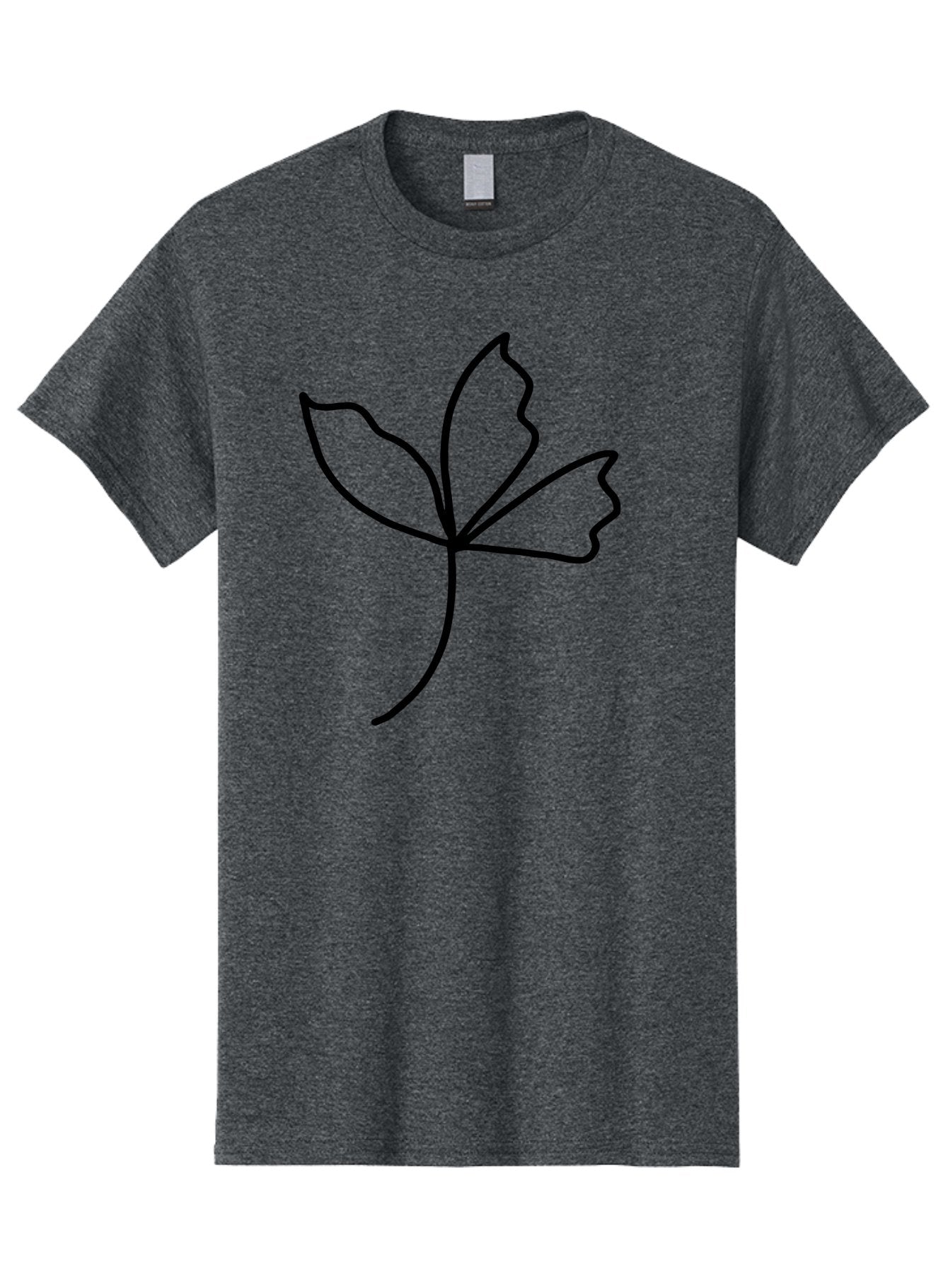 Flower-Outline Men'S Graphic Tee, 100% Cotton, Comfortable Casual Summer Wear, Machine Washable, Four Leaf Clover, Leafy Greens, Symbolic Icon, Minimalist Design, Simple Line Art, Stylized Clover, Elegant Graphics -  Aaa434 27