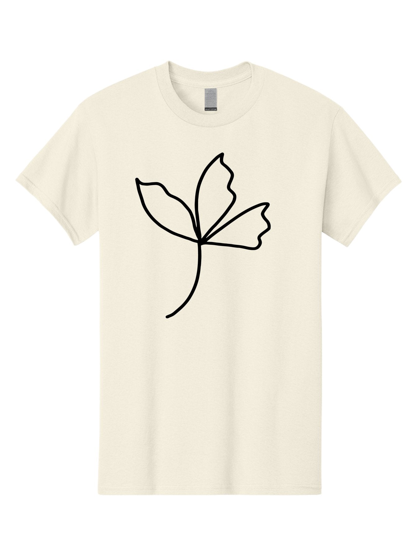 Flower-Outline Men'S Graphic Tee, 100% Cotton, Comfortable Casual Summer Wear, Machine Washable, Four Leaf Clover, Leafy Greens, Symbolic Icon, Minimalist Design, Simple Line Art, Stylized Clover, Elegant Graphics -  Aaa434 19