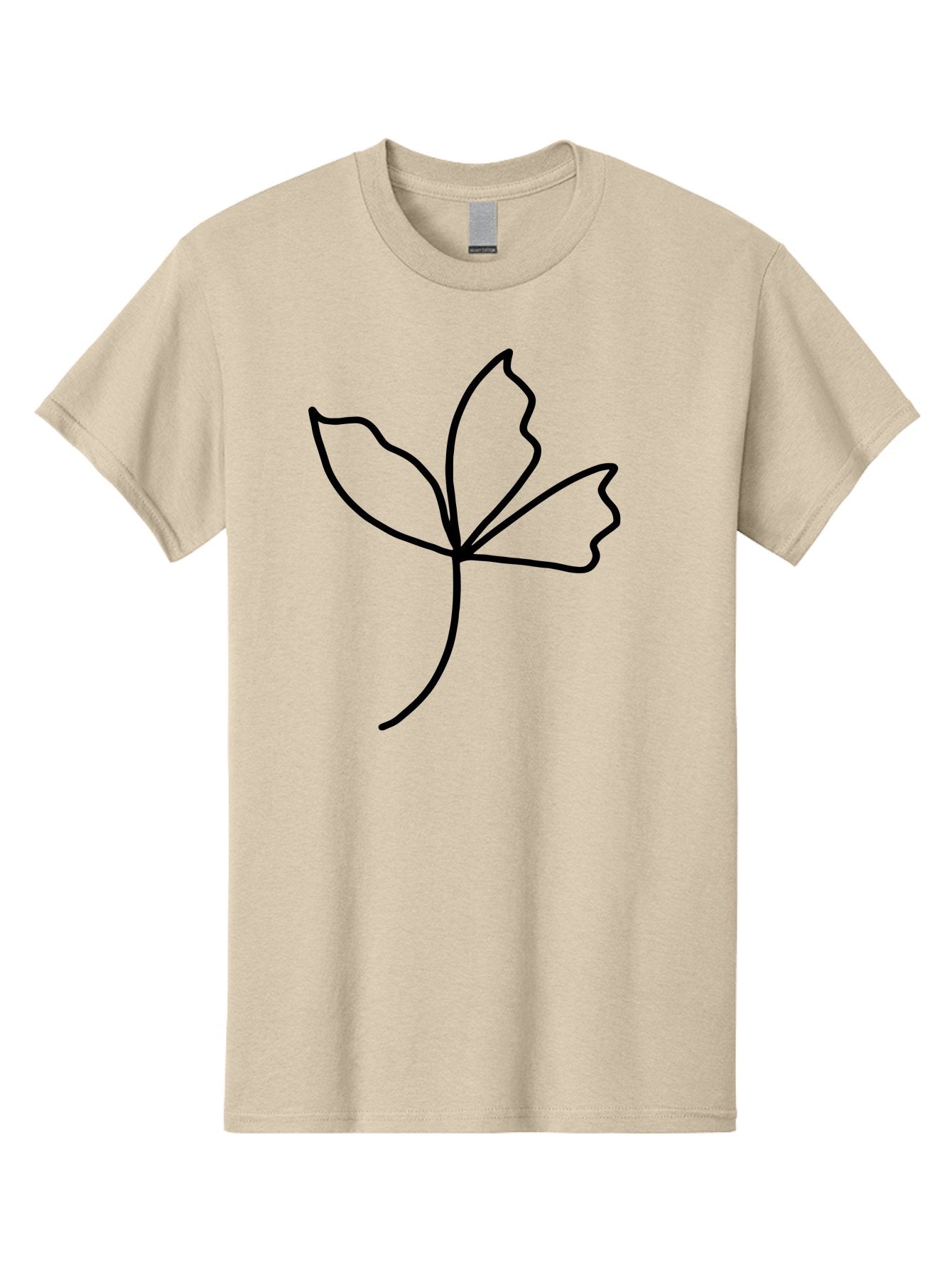 Flower-Outline Men'S Graphic Tee, 100% Cotton, Comfortable Casual Summer Wear, Machine Washable, Four Leaf Clover, Leafy Greens, Symbolic Icon, Minimalist Design, Simple Line Art, Stylized Clover, Elegant Graphics -  Aaa434 9