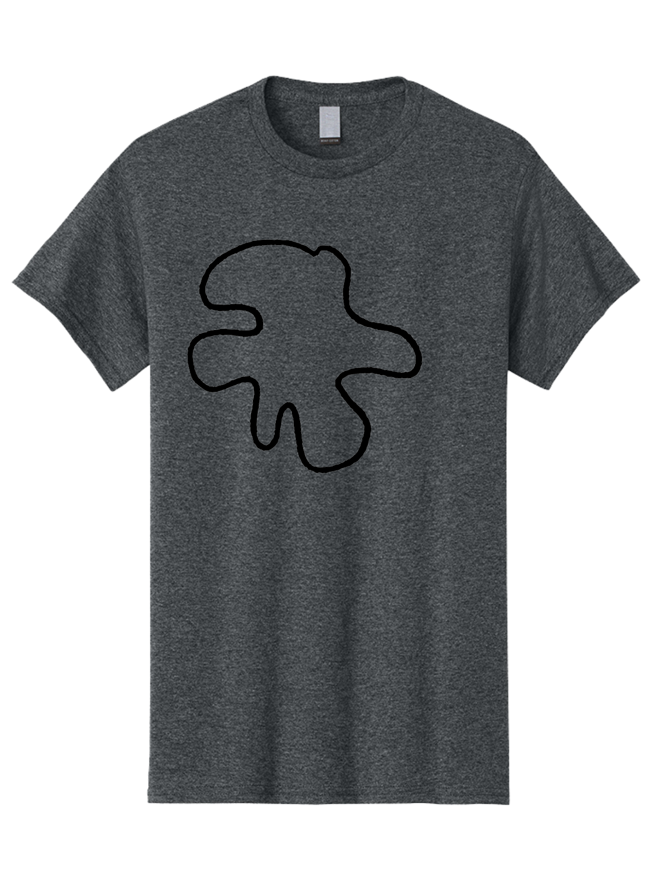 Four-Leaf-Clover Men'S Graphic Tee, 100% Cotton, Comfortable Casual Summer Wear, Machine Washable, Four Leaf Clover, Black Outline, Simple Graphics, Minimalist Design, Symbolic Charm, Good Luck Symbol, Abstract Shapes, Simple Illustration -  Aaa435