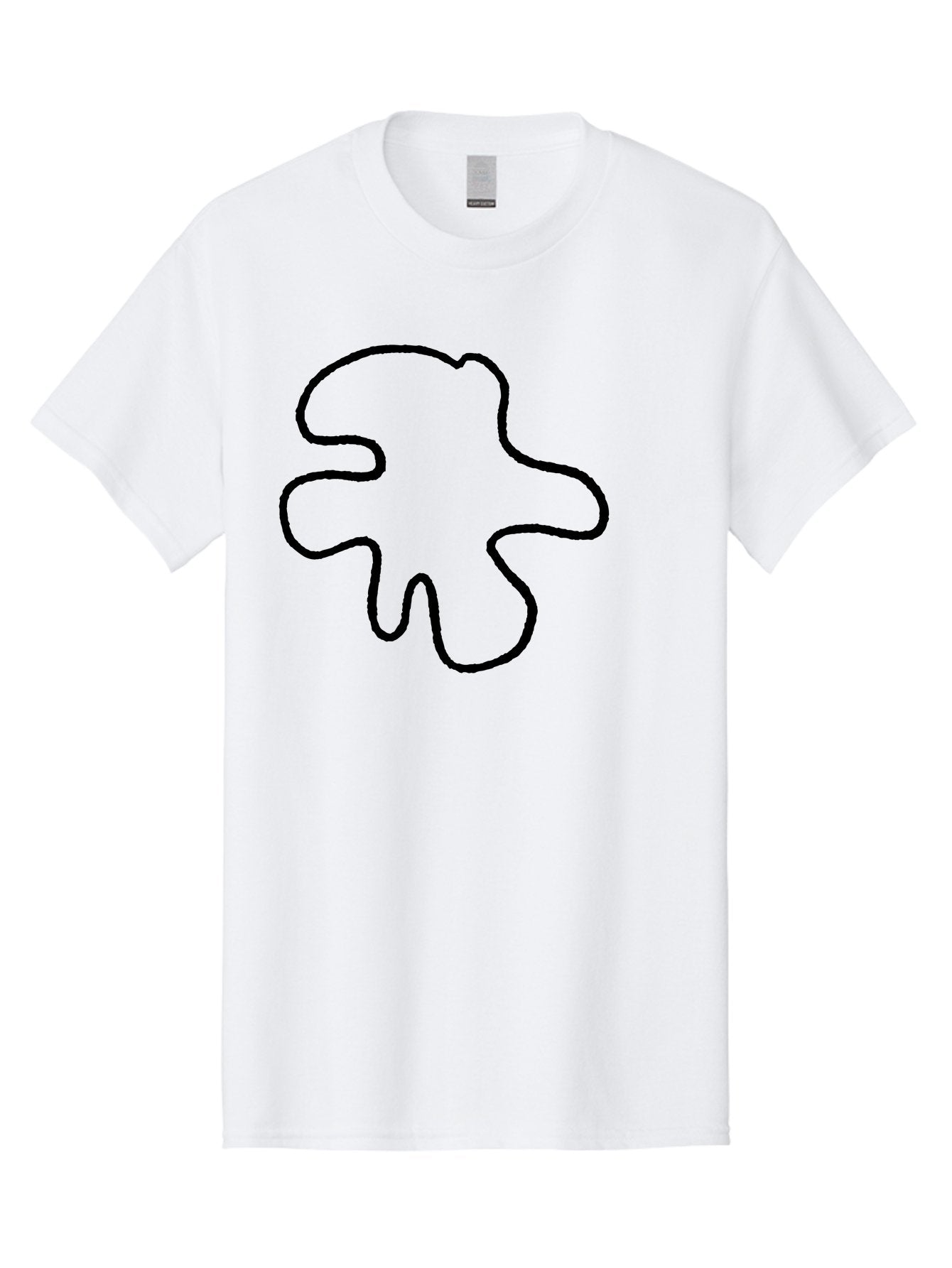 Four-Leaf-Clover Men'S Graphic Tee, 100% Cotton, Comfortable Casual Summer Wear, Machine Washable, Four Leaf Clover, Black Outline, Simple Graphics, Minimalist Design, Symbolic Charm, Good Luck Symbol, Abstract Shapes, Simple Illustration -  Aaa435 13