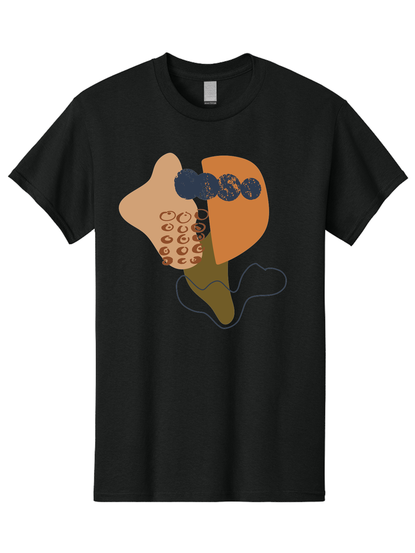 Ice-Cream-Cone Men'S Graphic Tee, 100% Cotton, Comfortable Casual Summer Wear, Machine Washable, Ice Cream Cone, Abstract Design, Modern Art, Colorful Treat, Creative Expression, Unique Illustration, Sweet Delight, Artistic Creativity -  Aaa438