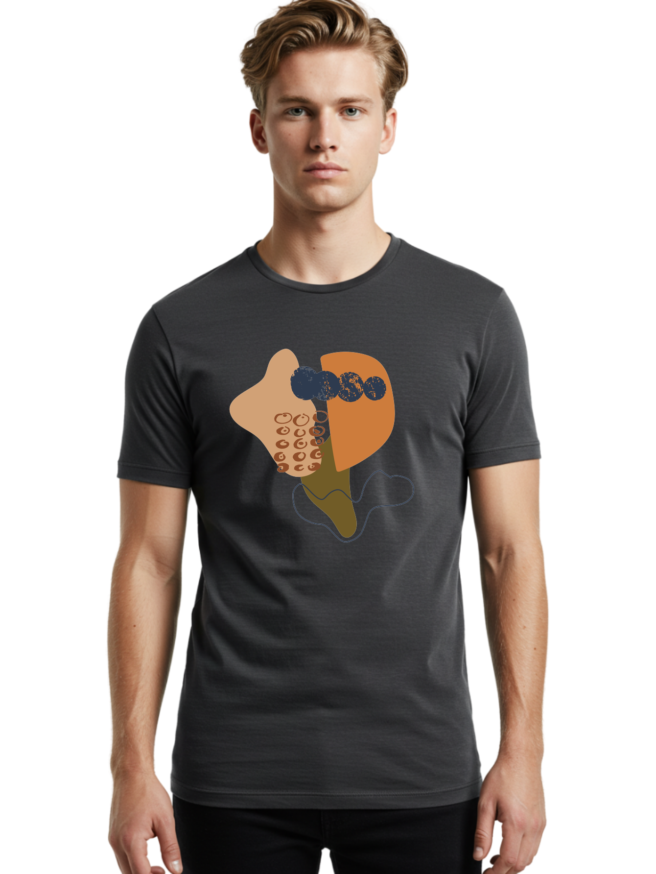 Ice-Cream-Cone Men'S Graphic Tee, 100% Cotton, Comfortable Casual Summer Wear, Machine Washable, Ice Cream Cone, Abstract Design, Modern Art, Colorful Treat, Creative Expression, Unique Illustration, Sweet Delight, Artistic Creativity -  Aaa438 8