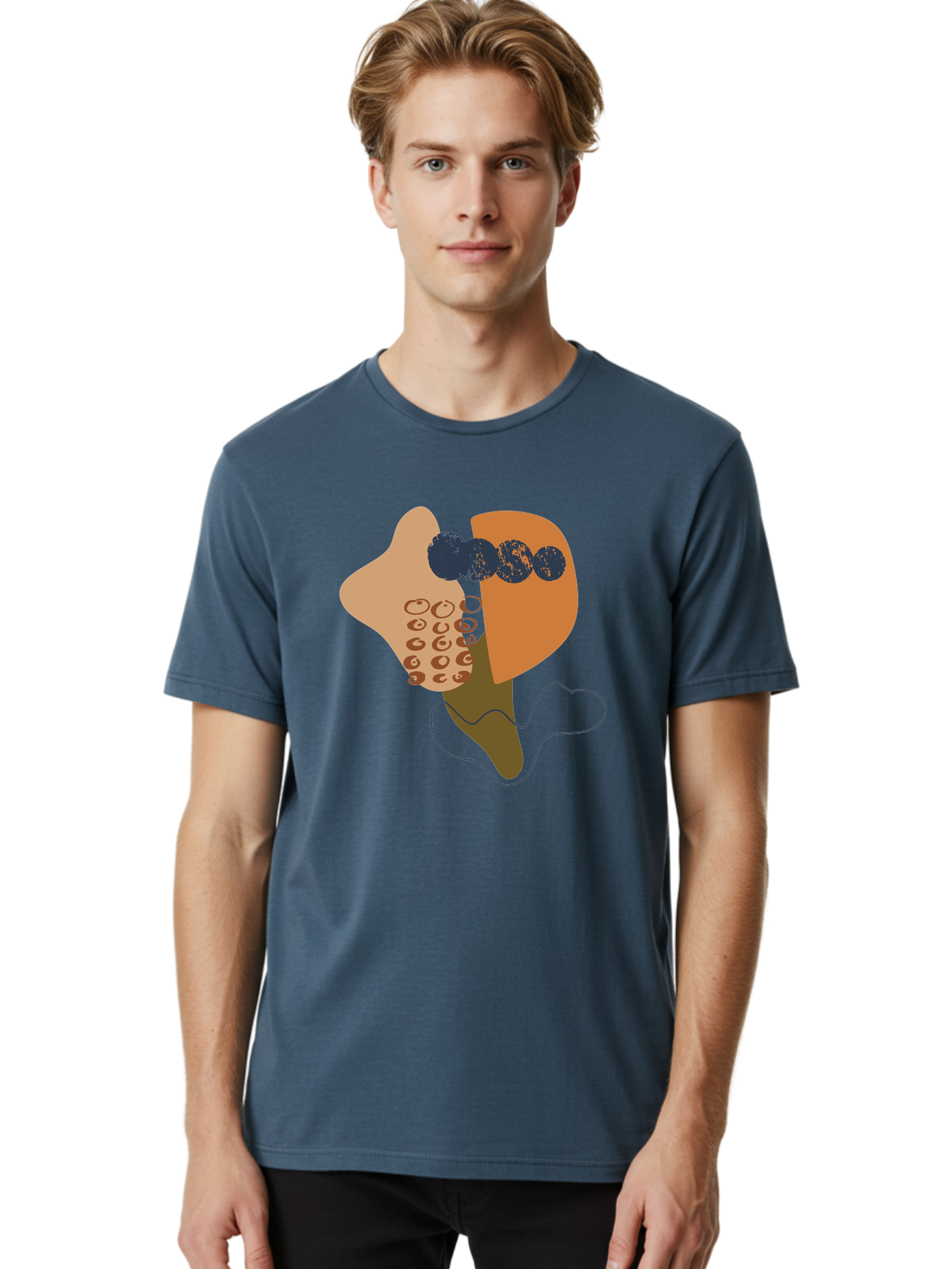 Ice-Cream-Cone Men'S Graphic Tee, 100% Cotton, Comfortable Casual Summer Wear, Machine Washable, Ice Cream Cone, Abstract Design, Modern Art, Colorful Treat, Creative Expression, Unique Illustration, Sweet Delight, Artistic Creativity -  Aaa438 12