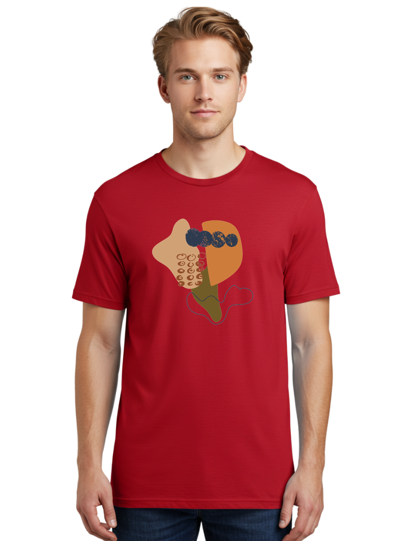 Ice-Cream-Cone Men'S Graphic Tee, 100% Cotton, Comfortable Casual Summer Wear, Machine Washable, Ice Cream Cone, Abstract Design, Modern Art, Colorful Treat, Creative Expression, Unique Illustration, Sweet Delight, Artistic Creativity -  Aaa438 24