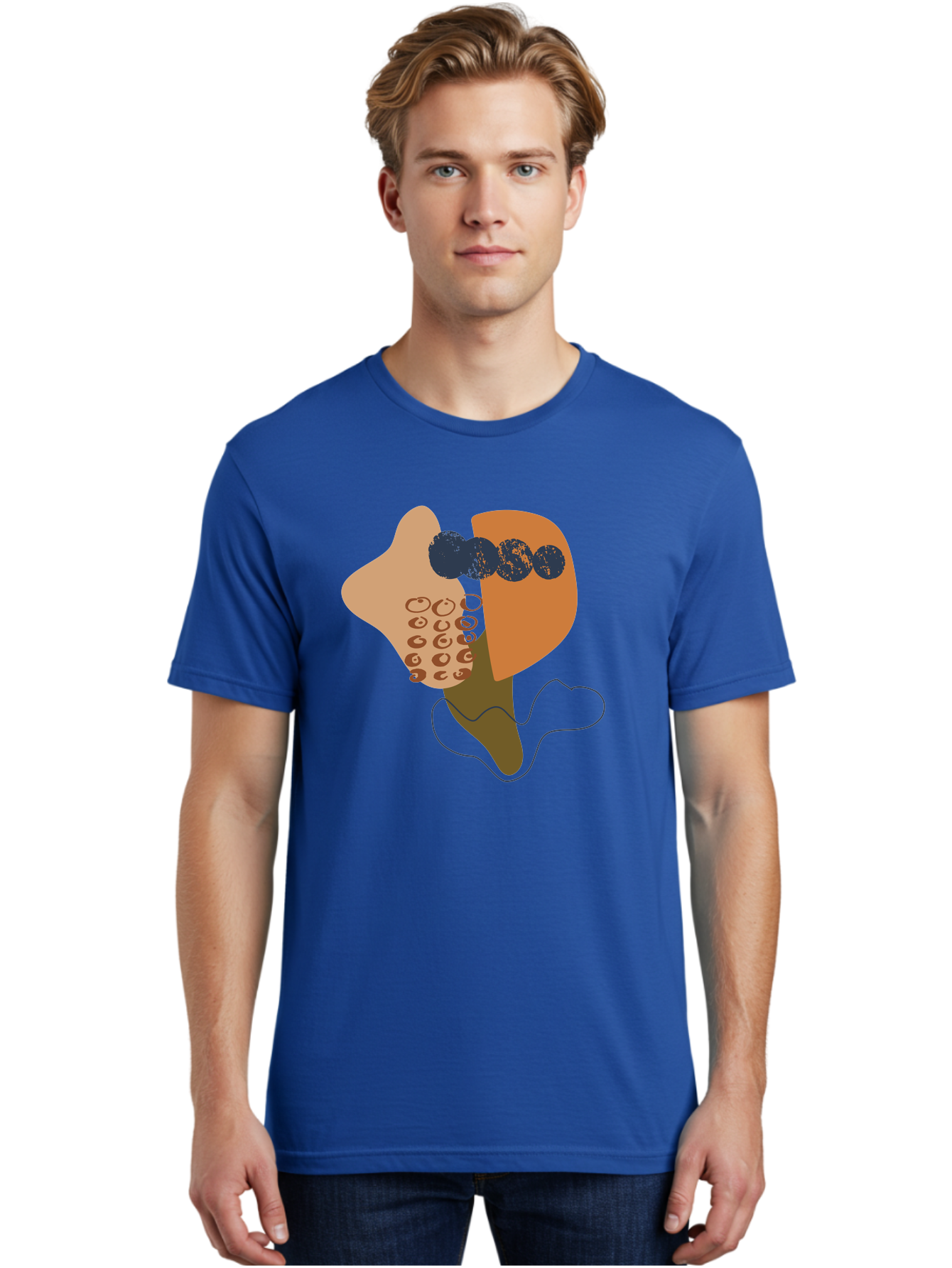 Ice-Cream-Cone Men'S Graphic Tee, 100% Cotton, Comfortable Casual Summer Wear, Machine Washable, Ice Cream Cone, Abstract Design, Modern Art, Colorful Treat, Creative Expression, Unique Illustration, Sweet Delight, Artistic Creativity -  Aaa438 26
