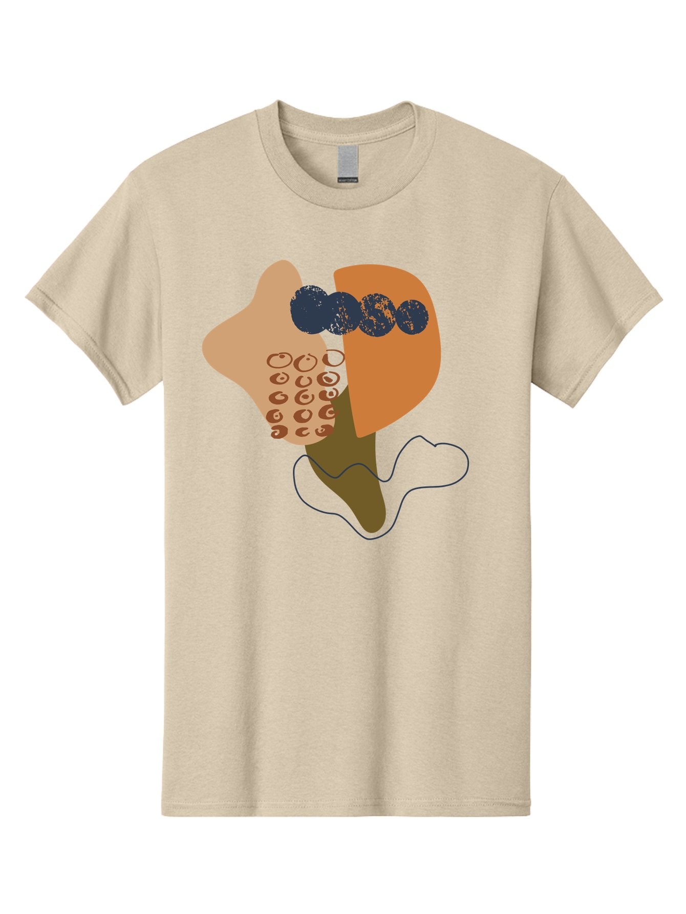 Ice-Cream-Cone Men'S Graphic Tee, 100% Cotton, Comfortable Casual Summer Wear, Machine Washable, Ice Cream Cone, Abstract Design, Modern Art, Colorful Treat, Creative Expression, Unique Illustration, Sweet Delight, Artistic Creativity -  Aaa438