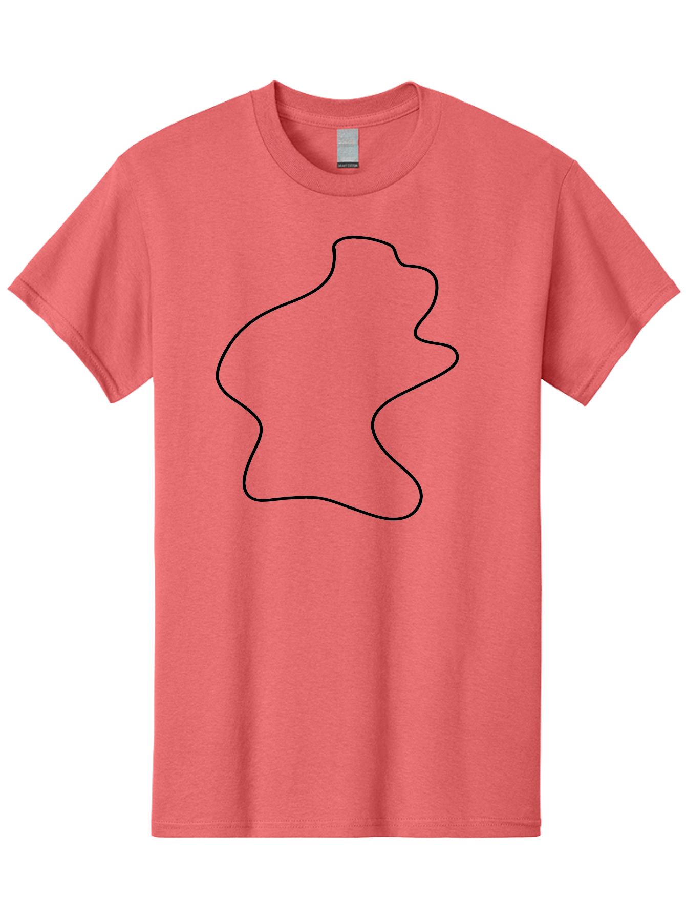 Irregular-Shape Men'S Graphic Tee, 100% Cotton, Comfortable Casual Summer Wear, Machine Washable, Simple Line Art, Minimalist Design, Geometric Shape, Abstract Form, Fluid Outline, Creative Expression, Modern Art -  Aaa440 5