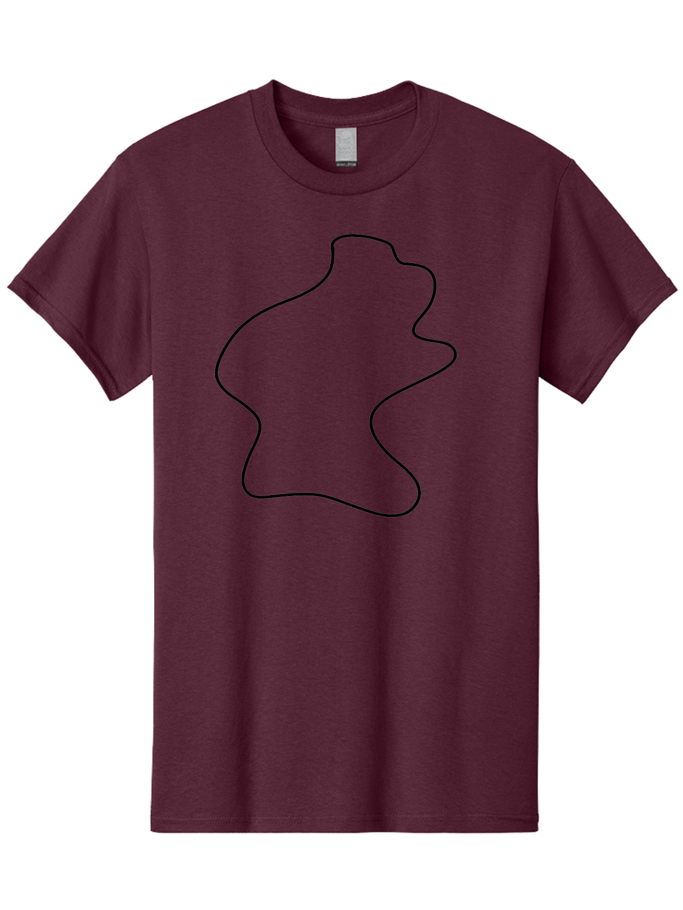Irregular-Shape Men'S Graphic Tee, 100% Cotton, Comfortable Casual Summer Wear, Machine Washable, Simple Line Art, Minimalist Design, Geometric Shape, Abstract Form, Fluid Outline, Creative Expression, Modern Art -  Aaa440 13