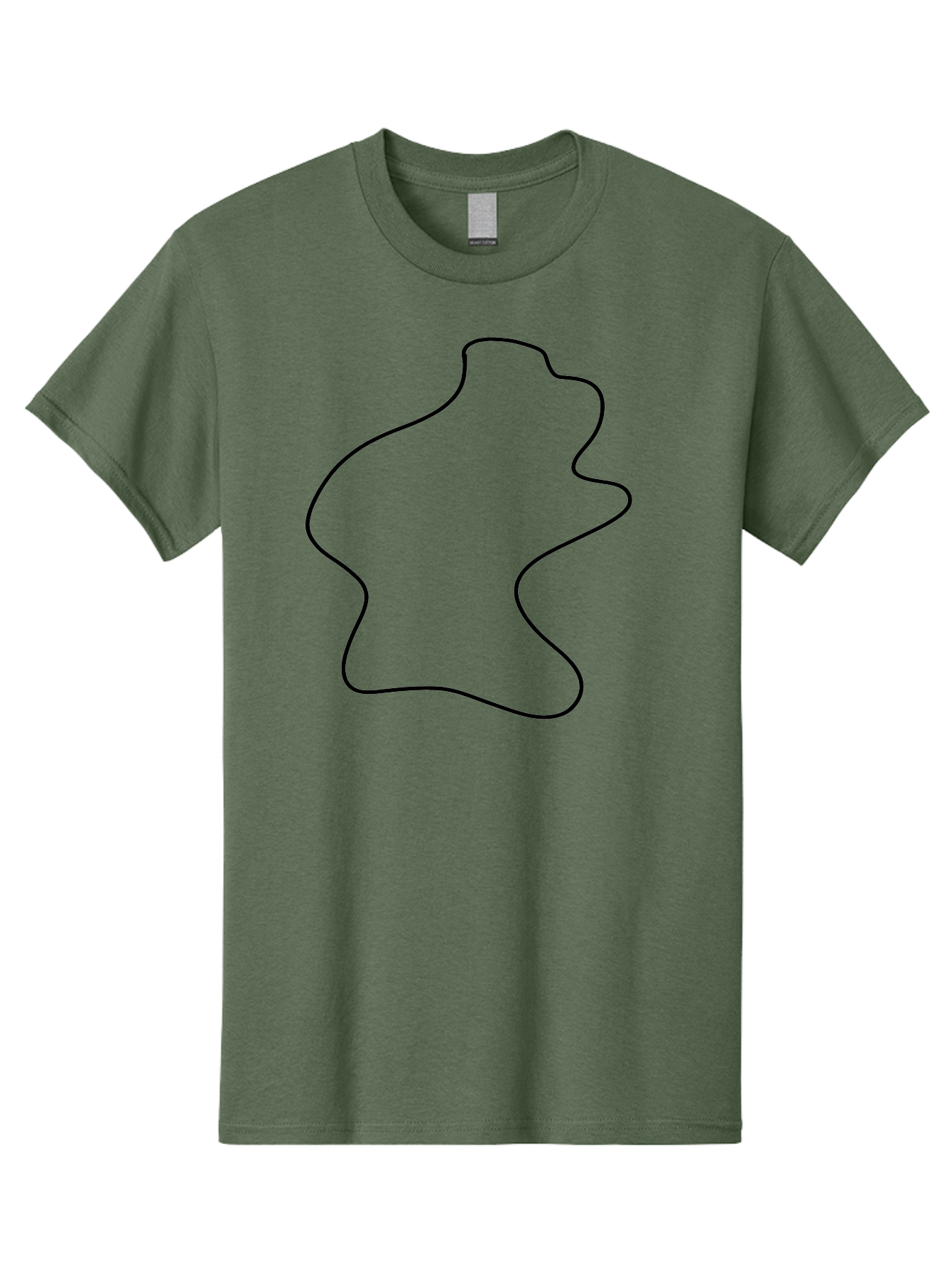 Irregular-Shape Men'S Graphic Tee, 100% Cotton, Comfortable Casual Summer Wear, Machine Washable, Simple Line Art, Minimalist Design, Geometric Shape, Abstract Form, Fluid Outline, Creative Expression, Modern Art -  Aaa440 15