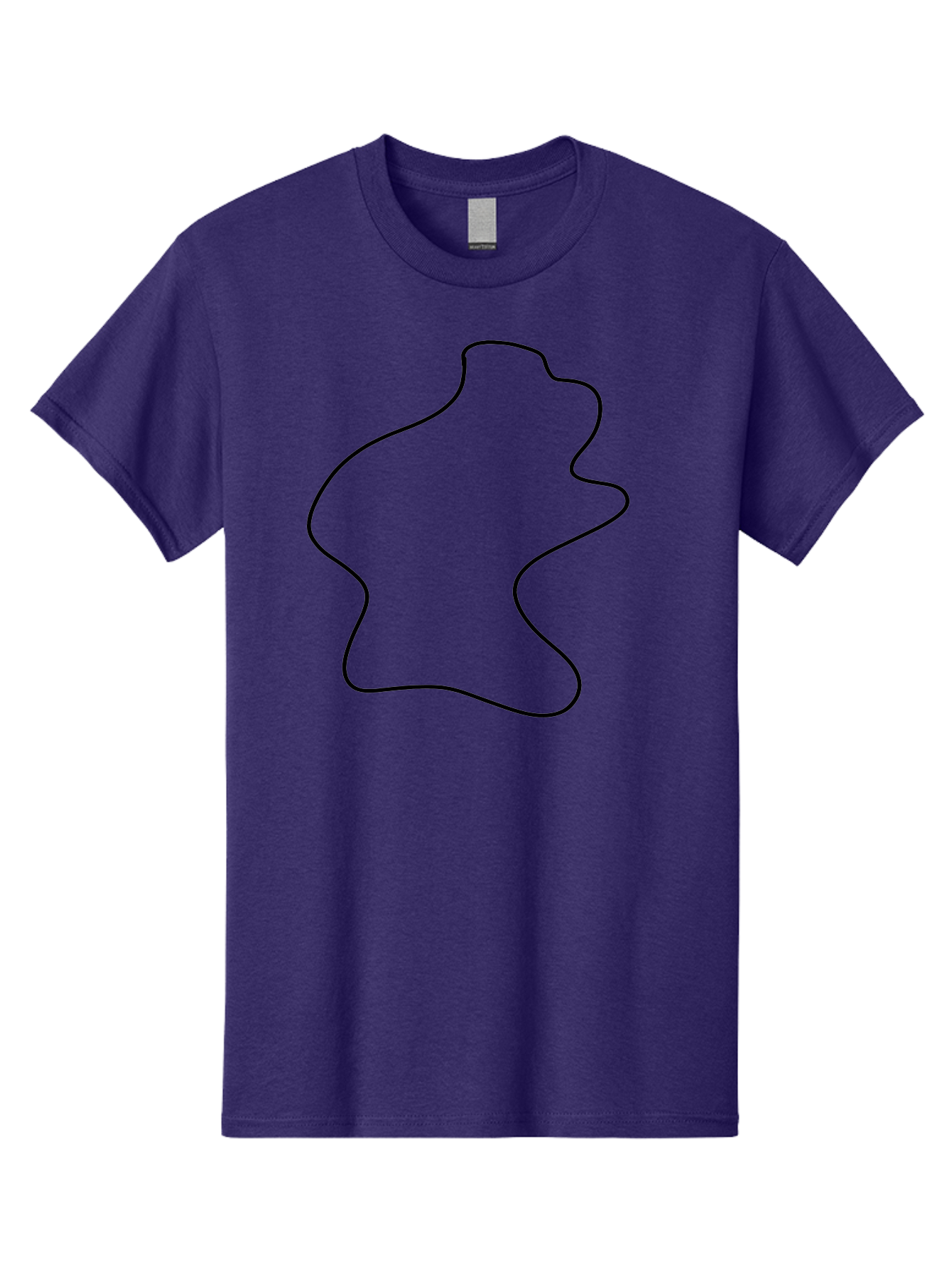 Irregular-Shape Men'S Graphic Tee, 100% Cotton, Comfortable Casual Summer Wear, Machine Washable, Simple Line Art, Minimalist Design, Geometric Shape, Abstract Form, Fluid Outline, Creative Expression, Modern Art -  Aaa440 21