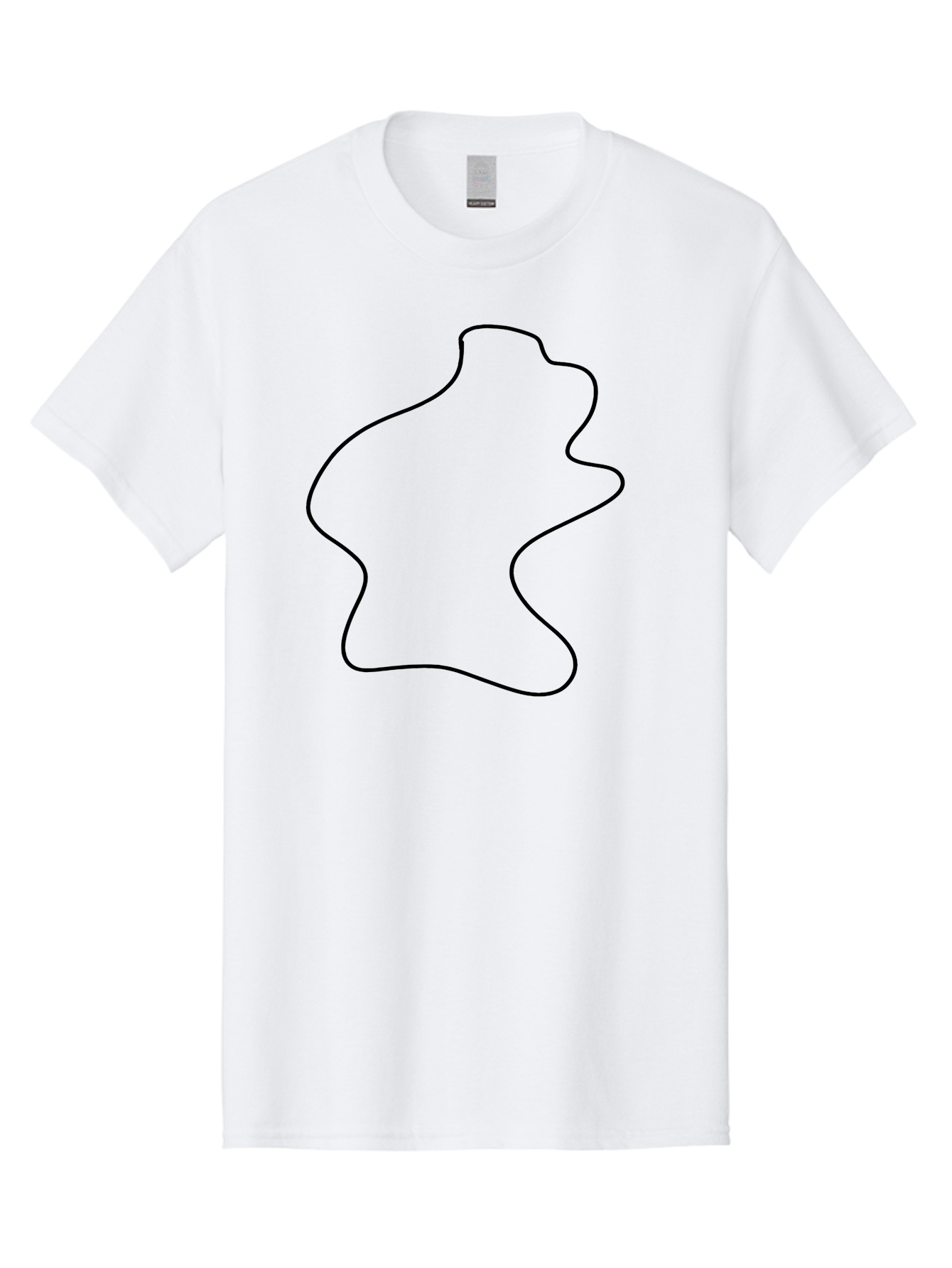 Irregular-Shape Men'S Graphic Tee, 100% Cotton, Comfortable Casual Summer Wear, Machine Washable, Simple Line Art, Minimalist Design, Geometric Shape, Abstract Form, Fluid Outline, Creative Expression, Modern Art -  Aaa440 29