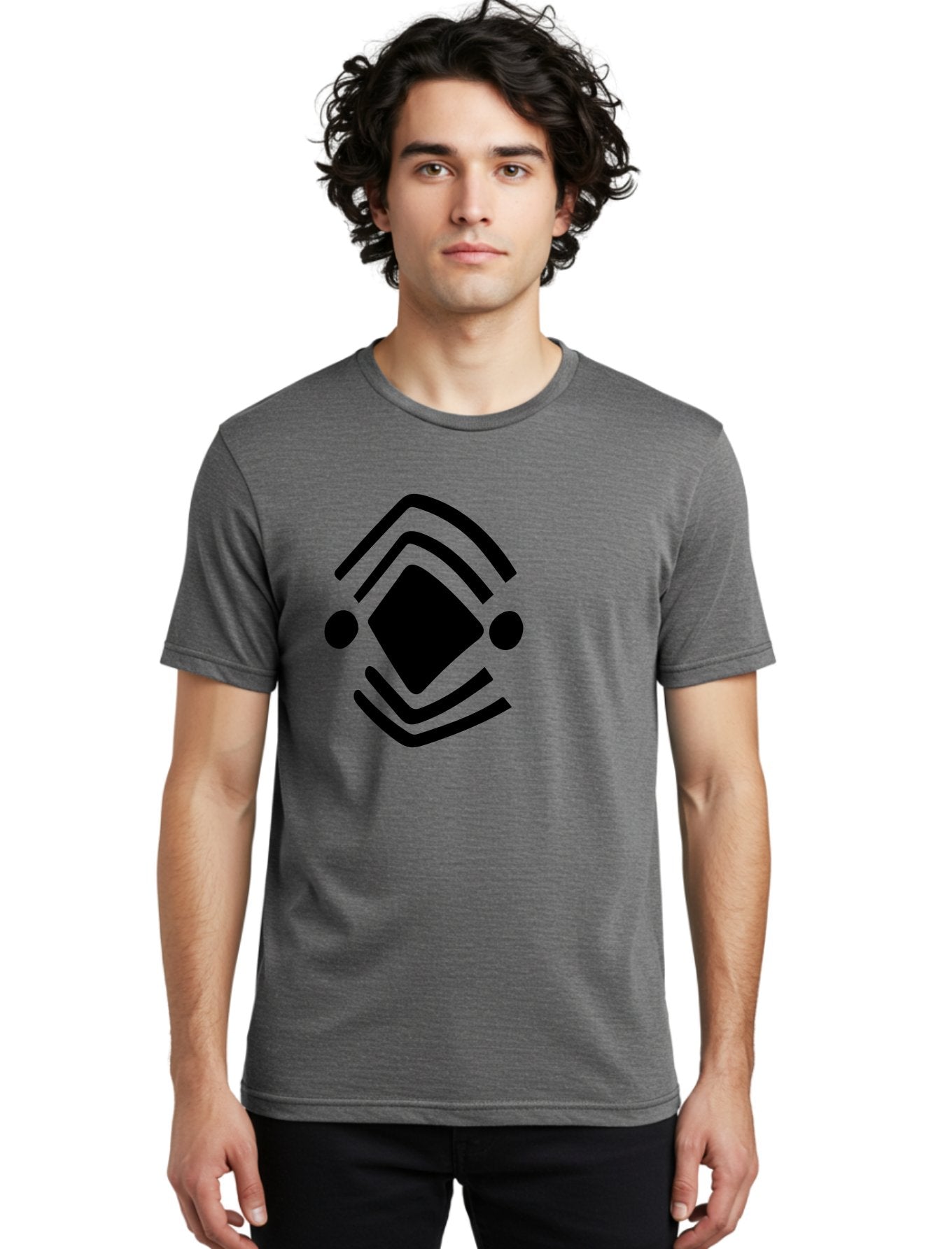 Krita-Logo Men'S Graphic Tee, 100% Cotton, Comfortable Casual Summer Wear, Machine Washable, Diamond Shape, Abstract Logo, Minimalist Design, Simple Shapes, Modern Icon, Geometric Pattern, Stylized Graphic -  Aaa441 24