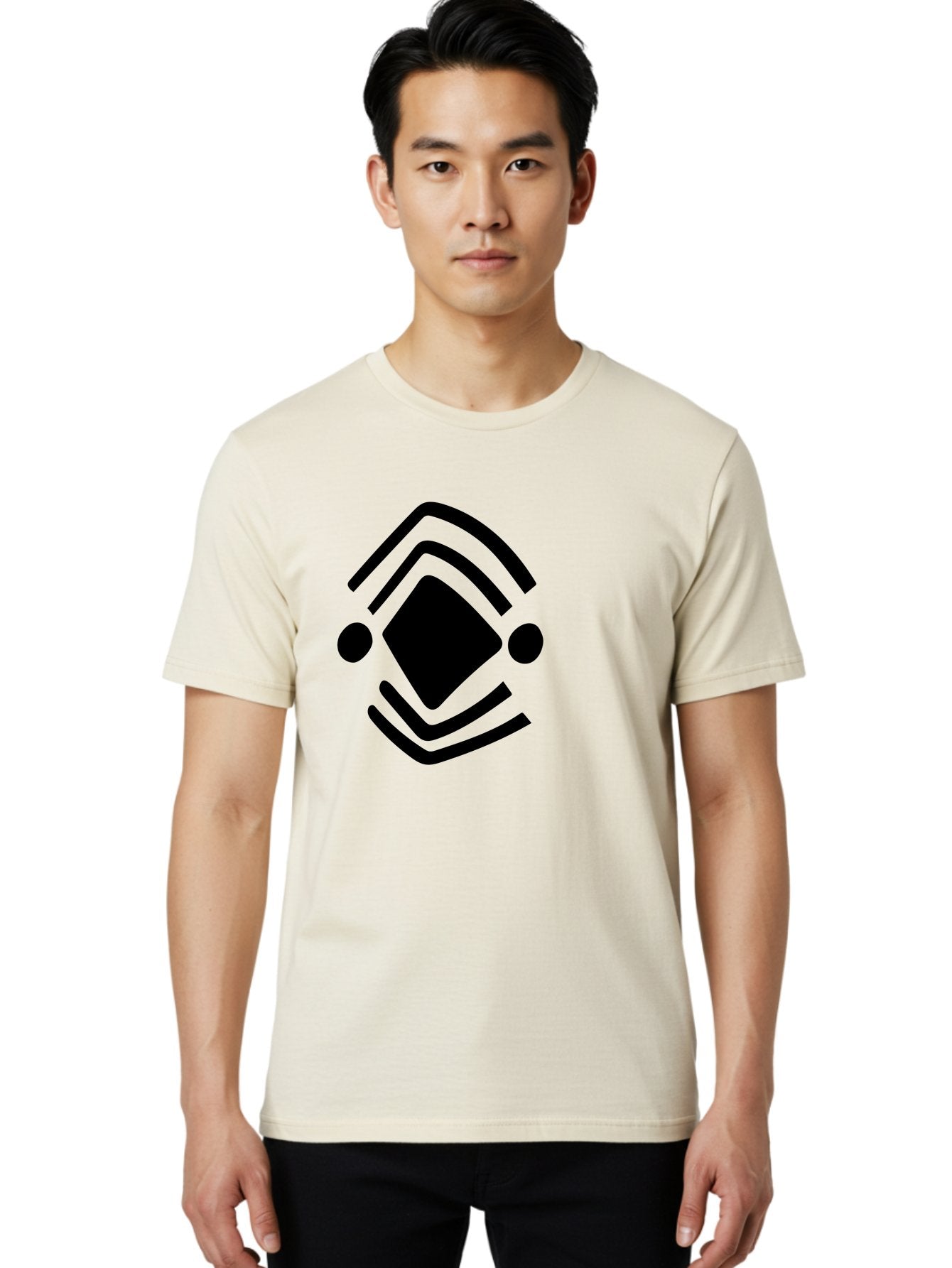 Krita-Logo Men'S Graphic Tee, 100% Cotton, Comfortable Casual Summer Wear, Machine Washable, Diamond Shape, Abstract Logo, Minimalist Design, Simple Shapes, Modern Icon, Geometric Pattern, Stylized Graphic -  Aaa441 8