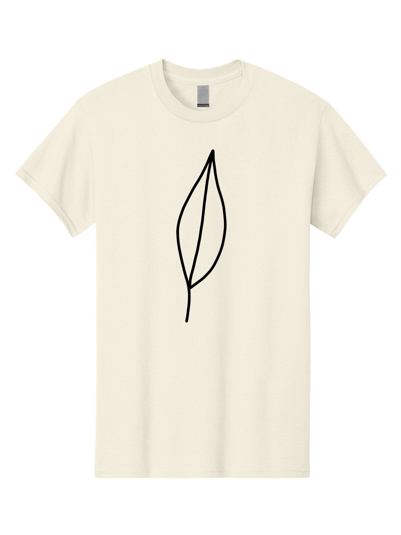 Leaf-2 Men'S Graphic Tee, 100% Cotton, Comfortable Casual Summer Wear, Machine Washable, Simple Leaf Outline, Minimalist Design, Black Line Art, Eco-Friendly Symbol, Nature-Inspired Graphics, Single Leaf Icon, Botanical Illustration, -  Aaa443 23