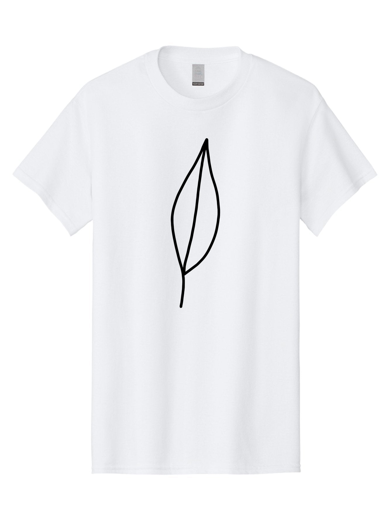 Leaf-2 Men'S Graphic Tee, 100% Cotton, Comfortable Casual Summer Wear, Machine Washable, Simple Leaf Outline, Minimalist Design, Black Line Art, Eco-Friendly Symbol, Nature-Inspired Graphics, Single Leaf Icon, Botanical Illustration, -  Aaa443 11