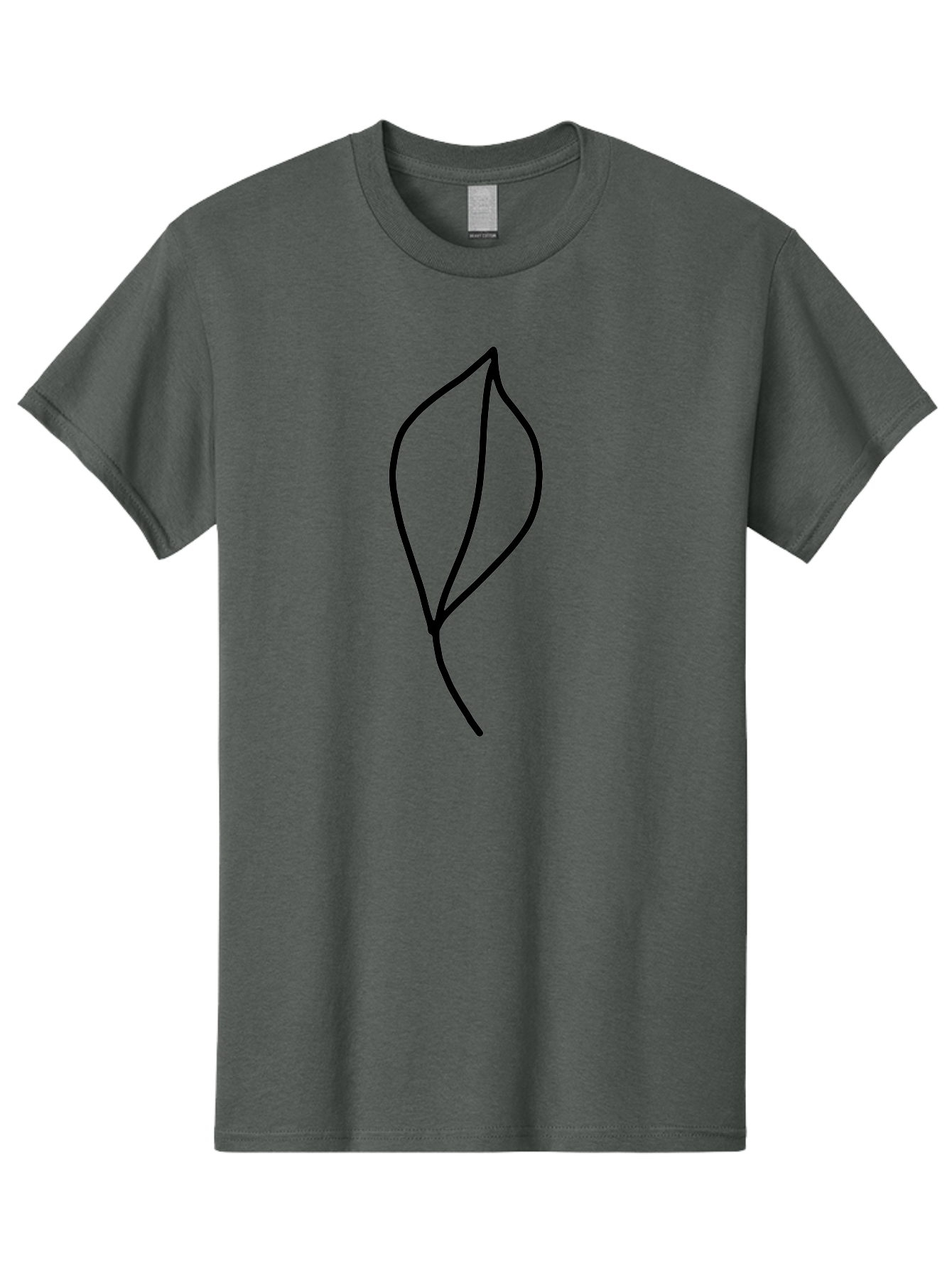 Leaf-3 Men'S Graphic Tee, 100% Cotton, Comfortable Casual Summer Wear, Machine Washable, Simple Leaf Illustration, Minimalist Design, Black Outline, Nature-Inspired Art, Botanical Icon, Modern Simplicity, Eco-Friendly Graphic -  Aaa444 3
