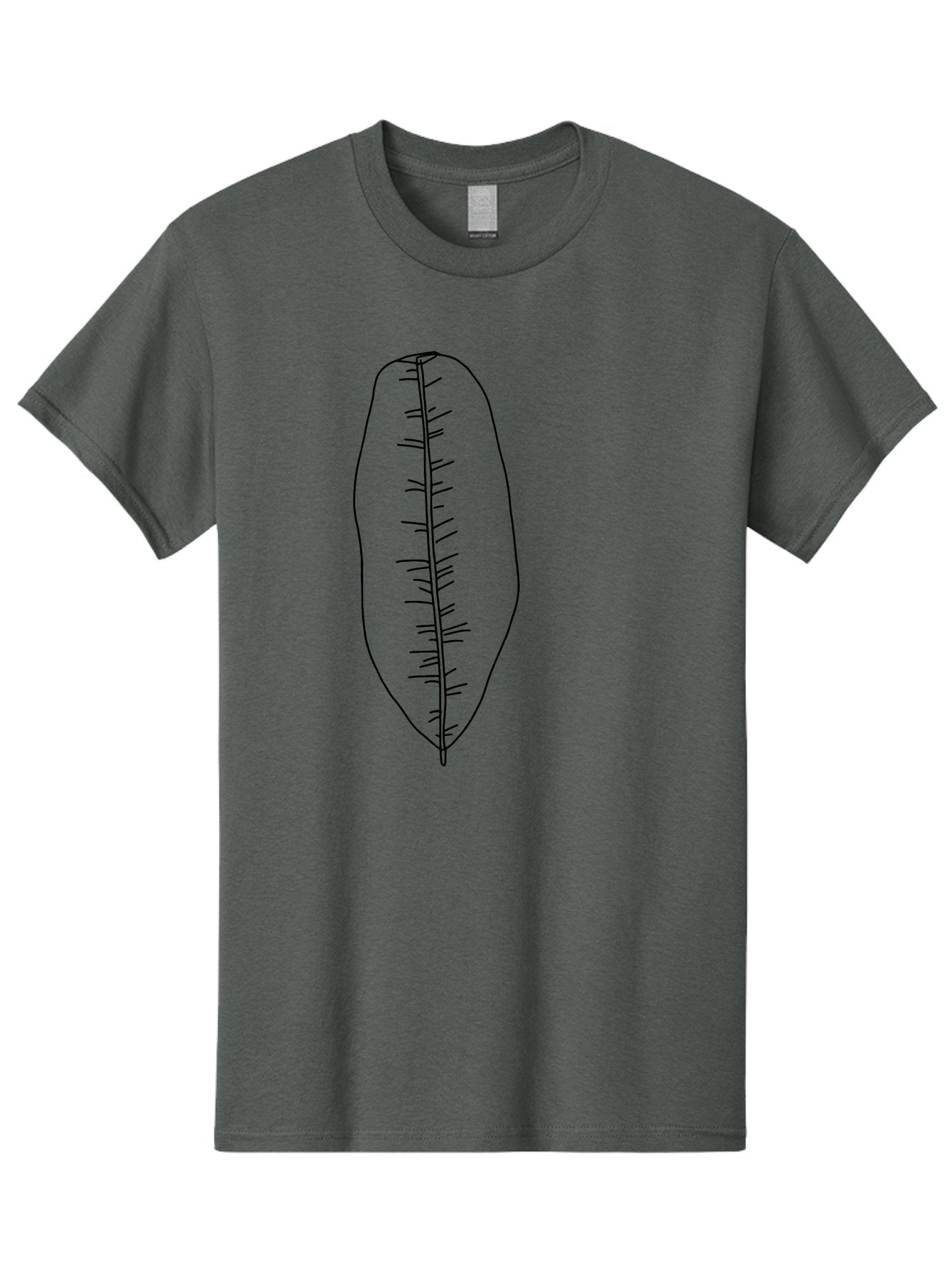 Leaf-Illustration-1 Men'S Graphic Tee, 100% Cotton, Comfortable Casual Summer Wear, Machine Washable, Simple Leaf, Leaf Outline, Minimalist Art, Black Lines, Leaf Veins, Botanical Illustration, Simple Design, Leaf Shape -  Aaa445 27