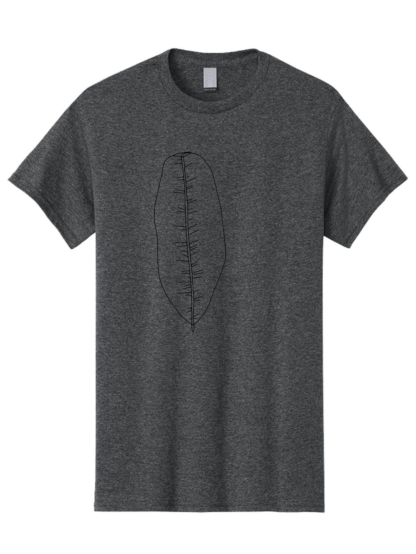 Leaf-Illustration-1 Men'S Graphic Tee, 100% Cotton, Comfortable Casual Summer Wear, Machine Washable, Simple Leaf, Leaf Outline, Minimalist Art, Black Lines, Leaf Veins, Botanical Illustration, Simple Design, Leaf Shape -  Aaa445 7