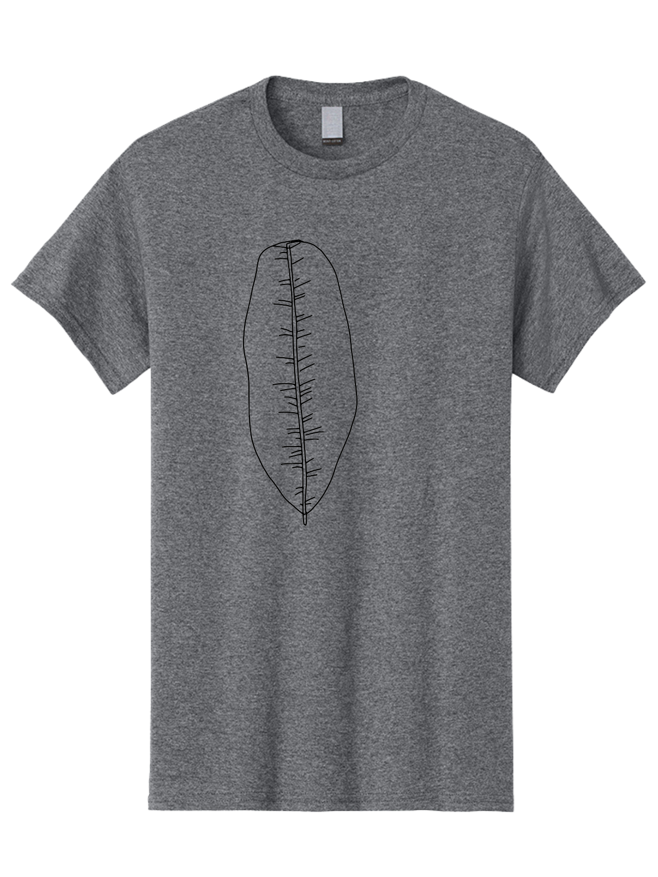 Leaf-Illustration-1 Men'S Graphic Tee, 100% Cotton, Comfortable Casual Summer Wear, Machine Washable, Simple Leaf, Leaf Outline, Minimalist Art, Black Lines, Leaf Veins, Botanical Illustration, Simple Design, Leaf Shape -  Aaa445 9