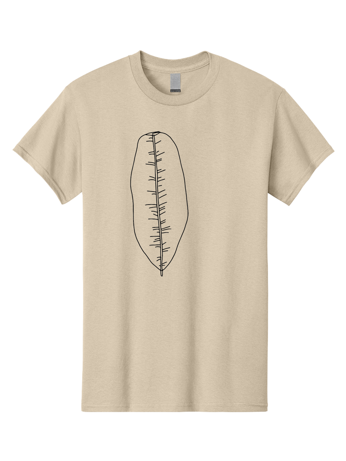 Leaf-Illustration-1 Men'S Graphic Tee, 100% Cotton, Comfortable Casual Summer Wear, Machine Washable, Simple Leaf, Leaf Outline, Minimalist Art, Black Lines, Leaf Veins, Botanical Illustration, Simple Design, Leaf Shape -  Aaa445 27