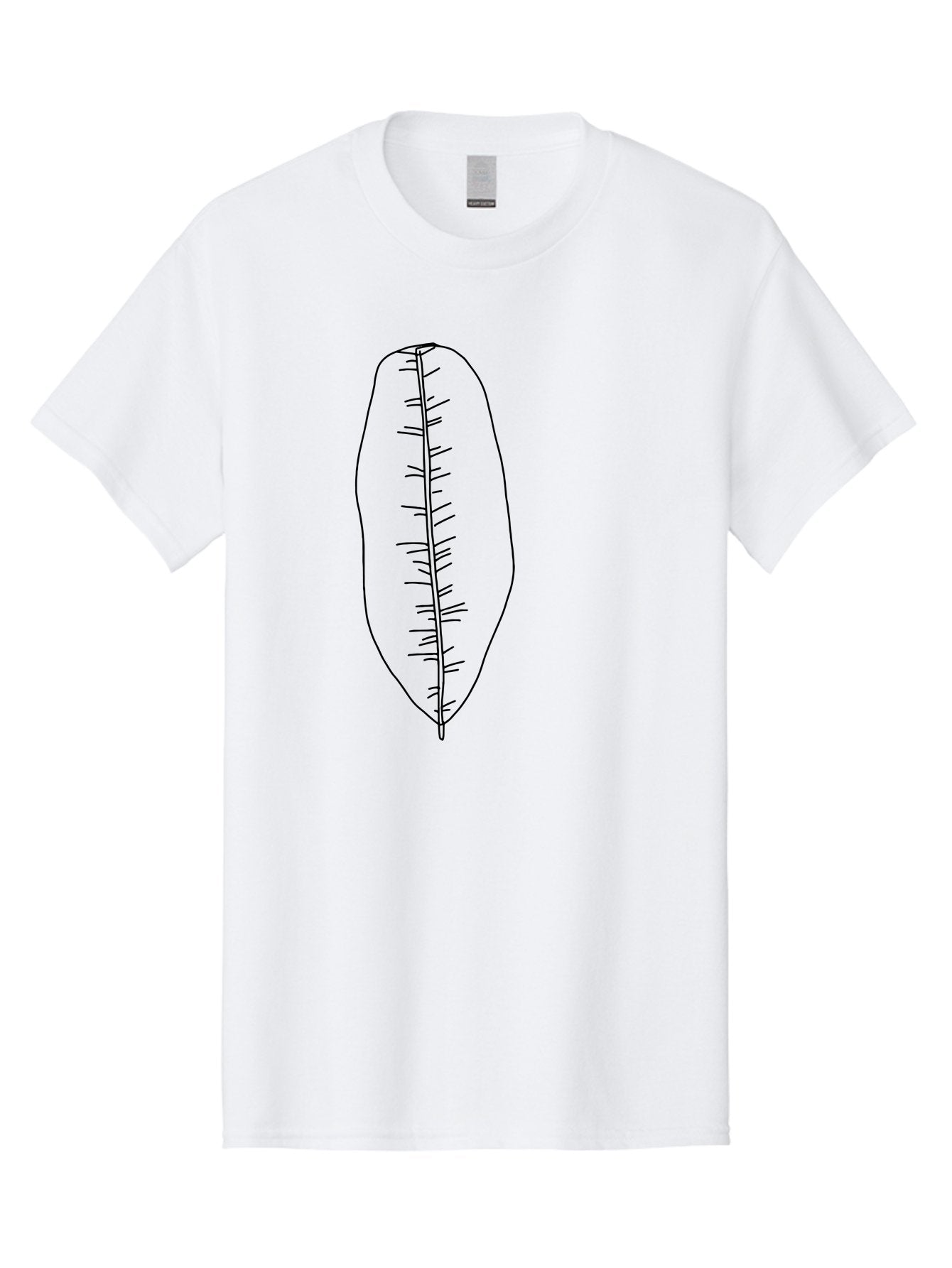 Leaf-Illustration-1 Men'S Graphic Tee, 100% Cotton, Comfortable Casual Summer Wear, Machine Washable, Simple Leaf, Leaf Outline, Minimalist Art, Black Lines, Leaf Veins, Botanical Illustration, Simple Design, Leaf Shape -  Aaa445 23