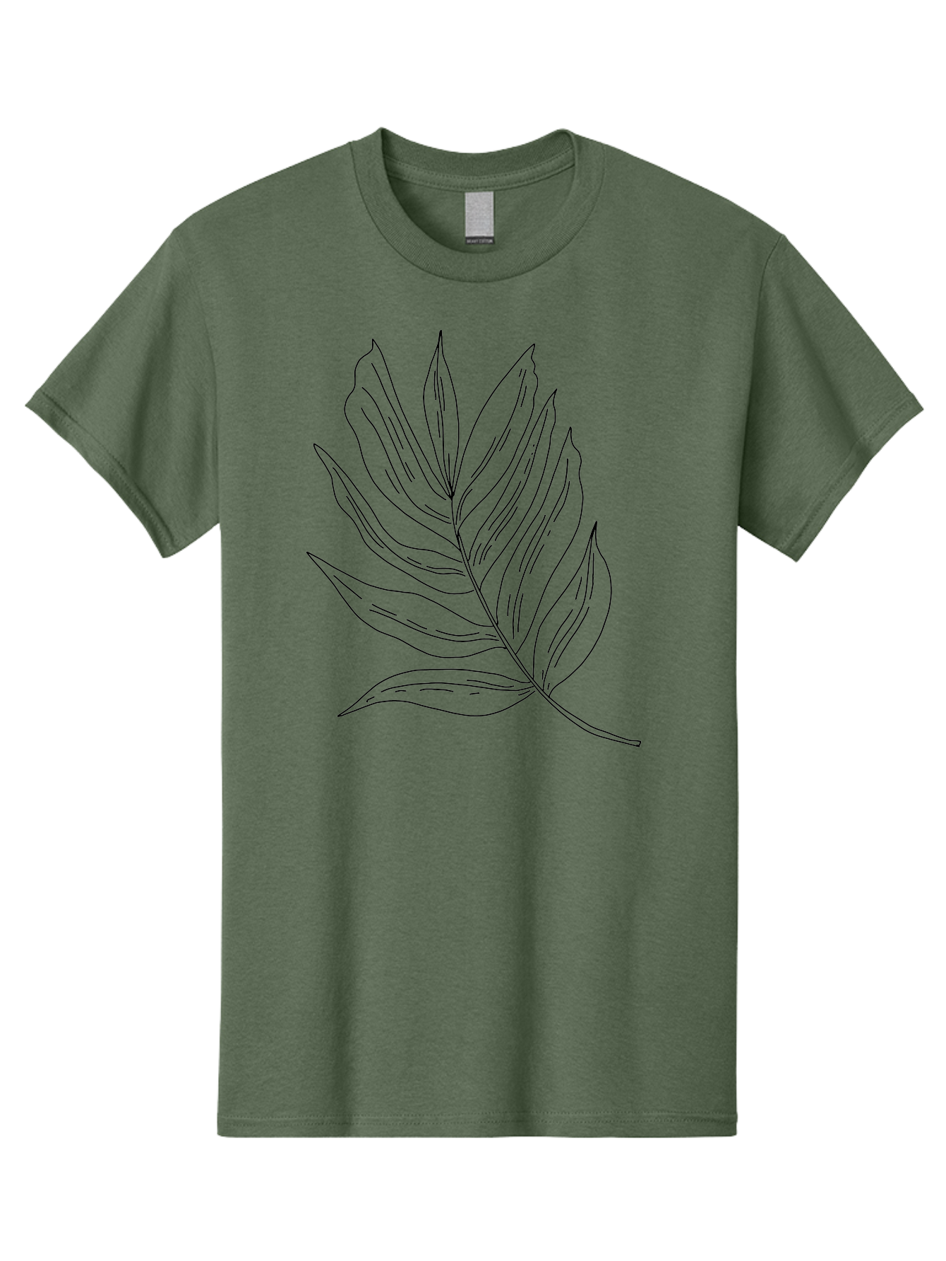 Leaf-Illustration Men'S Graphic Tee, 100% Cotton, Comfortable Casual Summer Wear, Machine Washable, Simple Leaf Illustration, Black Outline, Minimalist Design, Botanical Art, Hand-Drawn Leaf, Natural Elements, Foliage Graphic, -  Aaa446 15