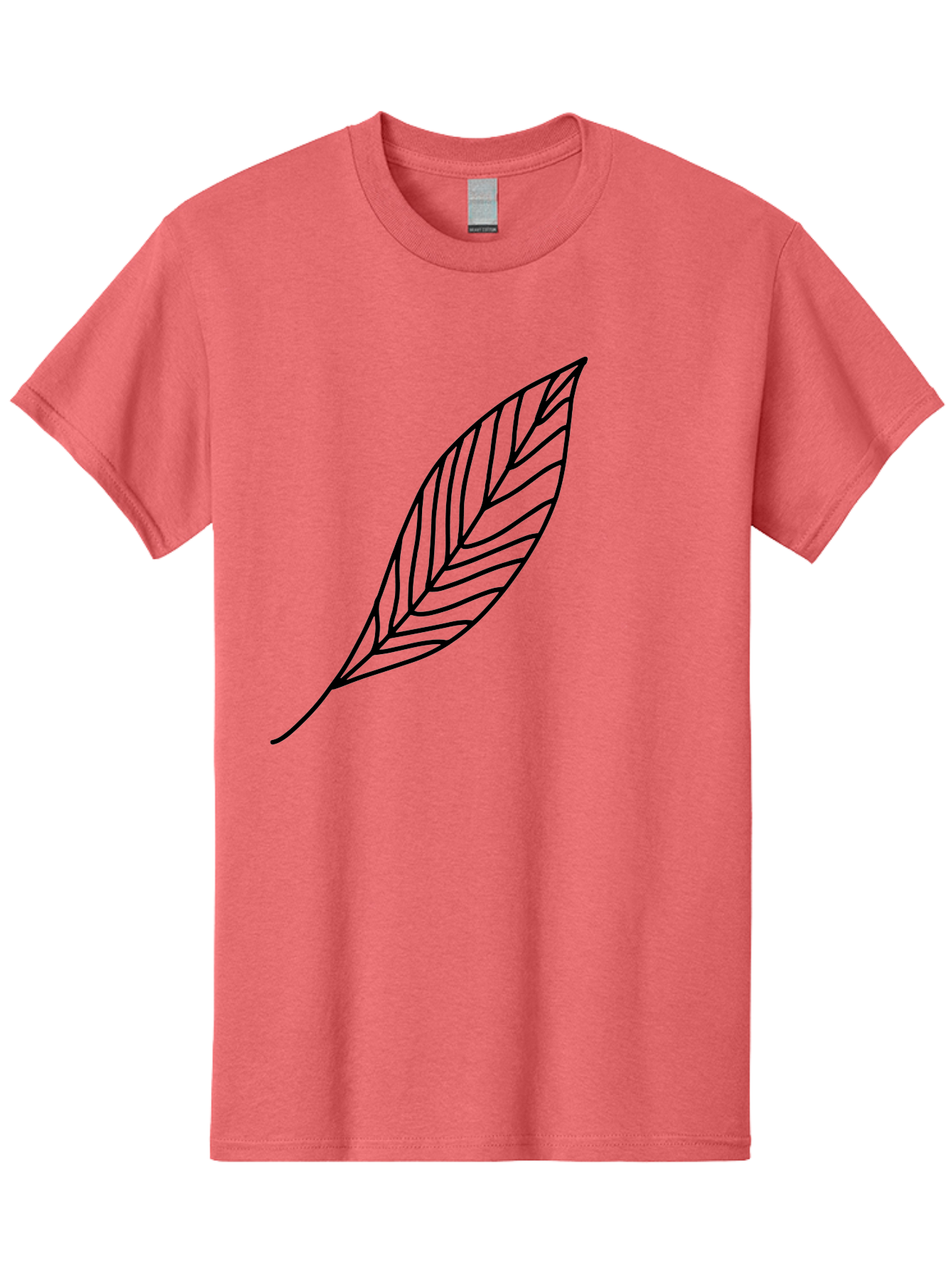 Leaf-Outline Men'S Graphic Tee, 100% Cotton, Comfortable Casual Summer Wear, Machine Washable, Simple Leaf Design, Black Outline, Leaf Illustration, Minimalist Art, Nature-Inspired Graphics, Eco-Friendly Icon -  Aaa447 5