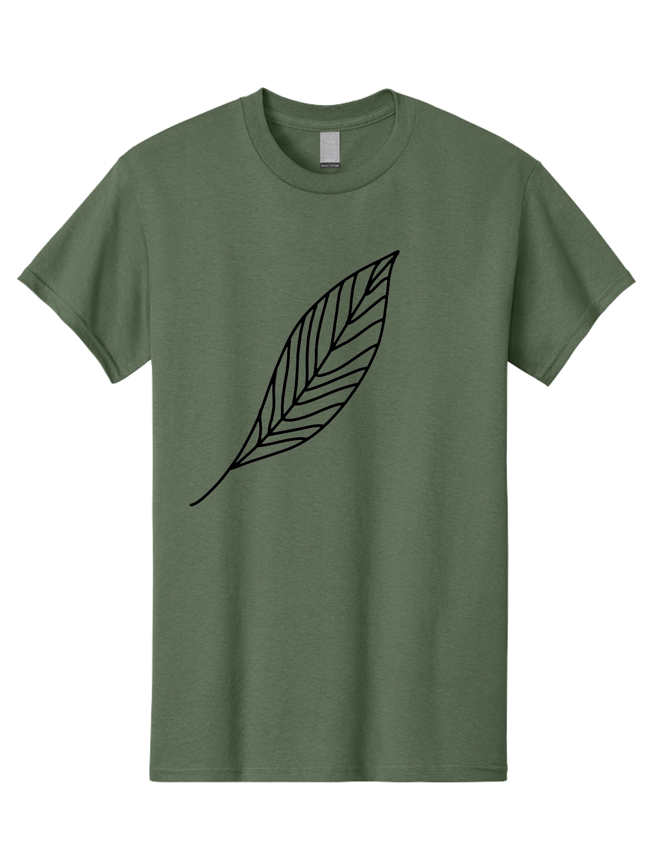 Leaf-Outline Men'S Graphic Tee, 100% Cotton, Comfortable Casual Summer Wear, Machine Washable, Simple Leaf Design, Black Outline, Leaf Illustration, Minimalist Art, Nature-Inspired Graphics, Eco-Friendly Icon -  Aaa447 15