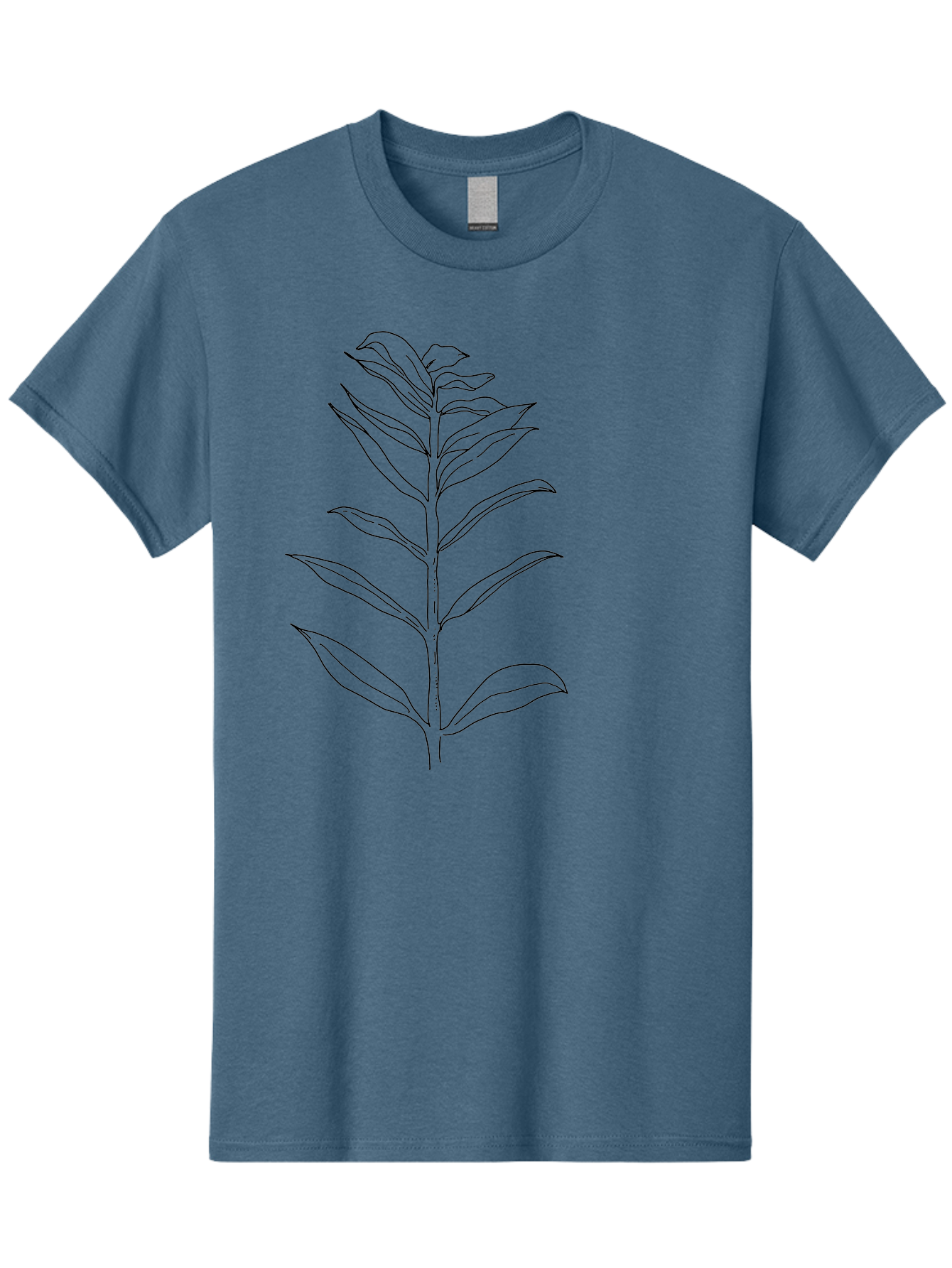 Leaf Men'S Graphic Tee, 100% Cotton, Comfortable Casual Summer Wear, Machine Washable, Hand-Drawn Leaf, Simple Illustration, Black Outline, Leafy Branch, Minimalist Design, Botanical Art -  Aaa449 11