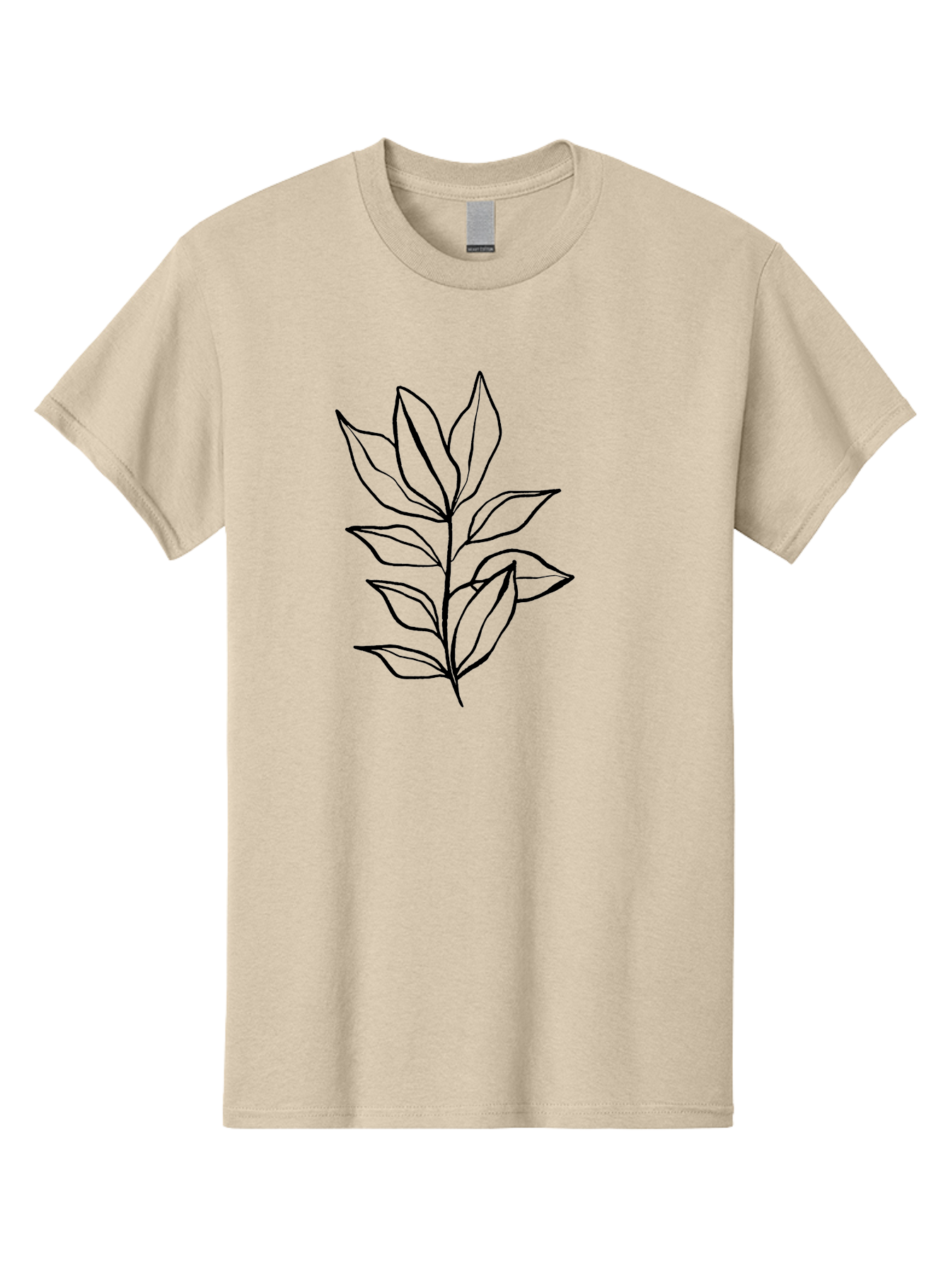 Leaves-4 Men'S Graphic Tee, 100% Cotton, Comfortable Casual Summer Wear, Machine Washable, Simple Leaf Design, Minimalist Art, Black Outline, Leaves, Foliage, Botanical Illustration, Simple Graphics, Modern Art -  Aaa453 27