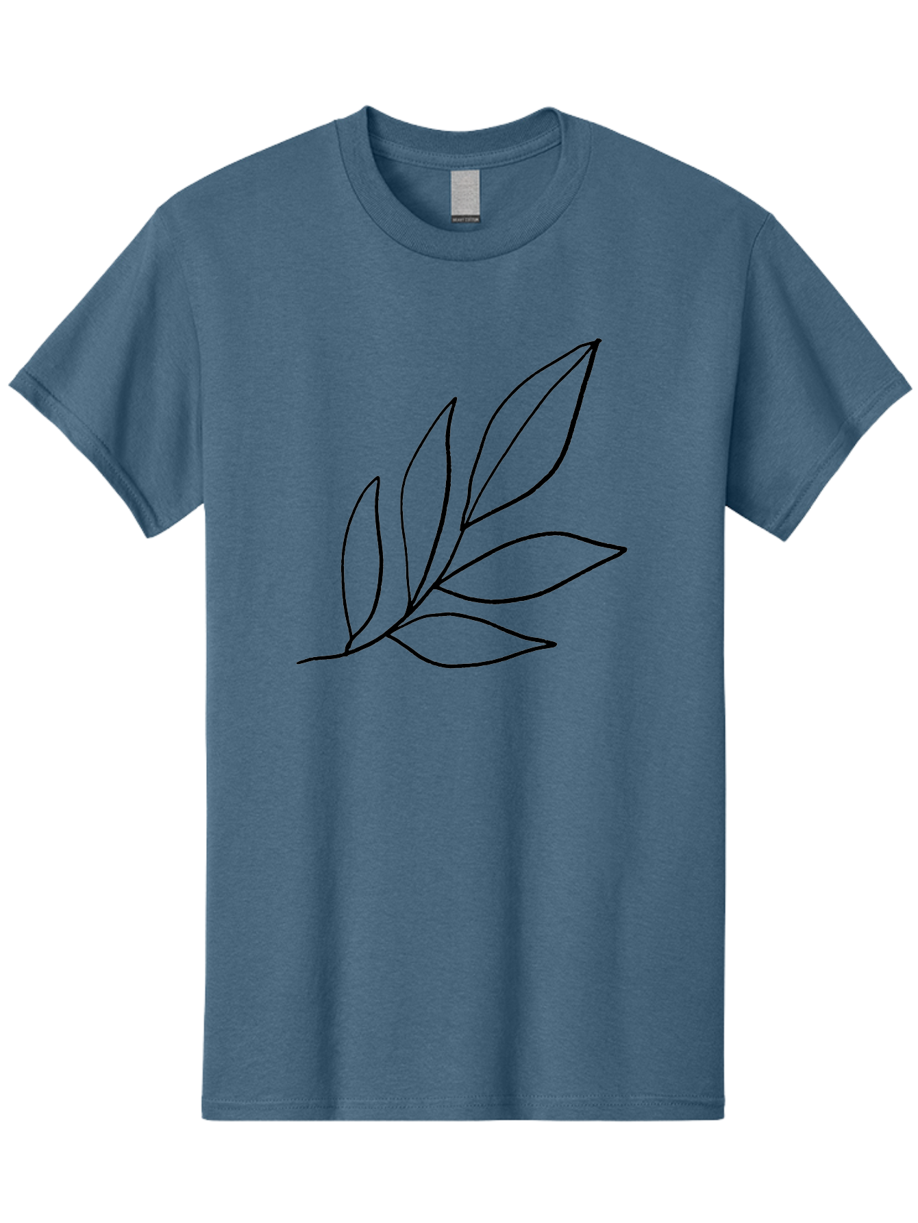 Leaves-5 Men'S Graphic Tee, 100% Cotton, Comfortable Casual Summer Wear, Machine Washable, Hand Drawn Leaves, Simple Line Art, Minimalist Design, Botanical Elements, Leaf Illustration, Black Outline -  Aaa454 11
