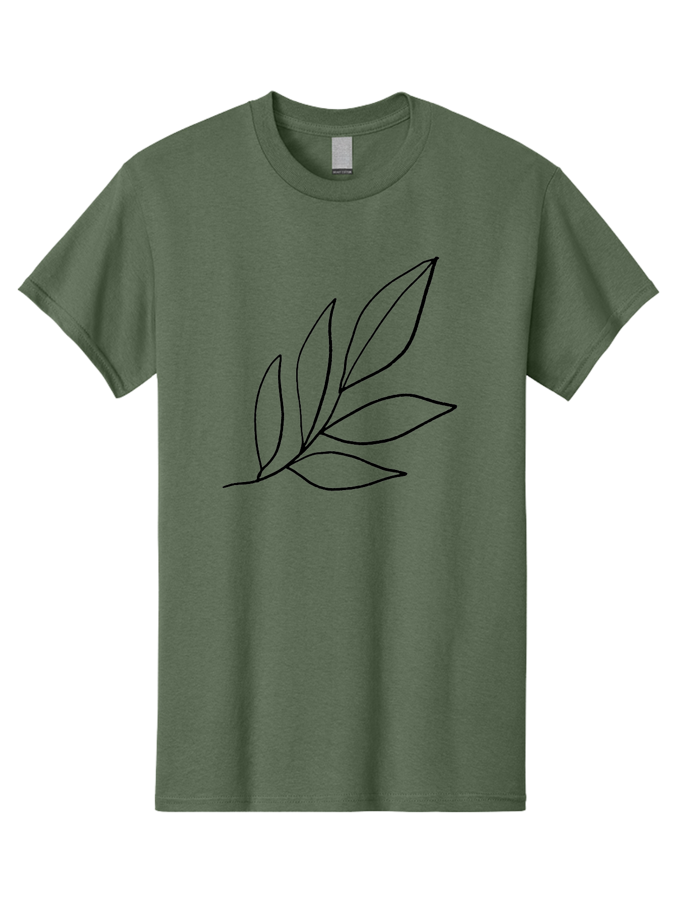 Leaves-5 Men'S Graphic Tee, 100% Cotton, Comfortable Casual Summer Wear, Machine Washable, Hand Drawn Leaves, Simple Line Art, Minimalist Design, Botanical Elements, Leaf Illustration, Black Outline -  Aaa454 15