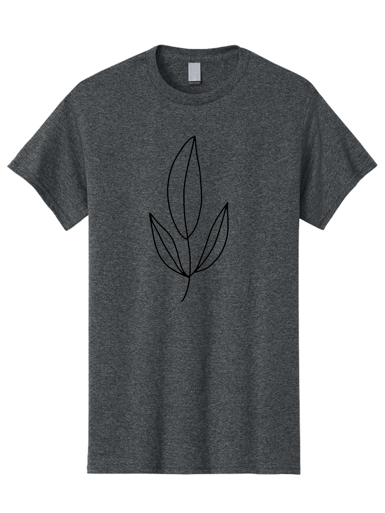 Leaves-6 Men'S Graphic Tee, 100% Cotton, Comfortable Casual Summer Wear, Machine Washable, Simple Leaf Illustration, Minimalist Design, Botanical Art, Leaf Outline, Nature-Inspired Graphics, Eco-Friendly Visuals -  Aaa455 7