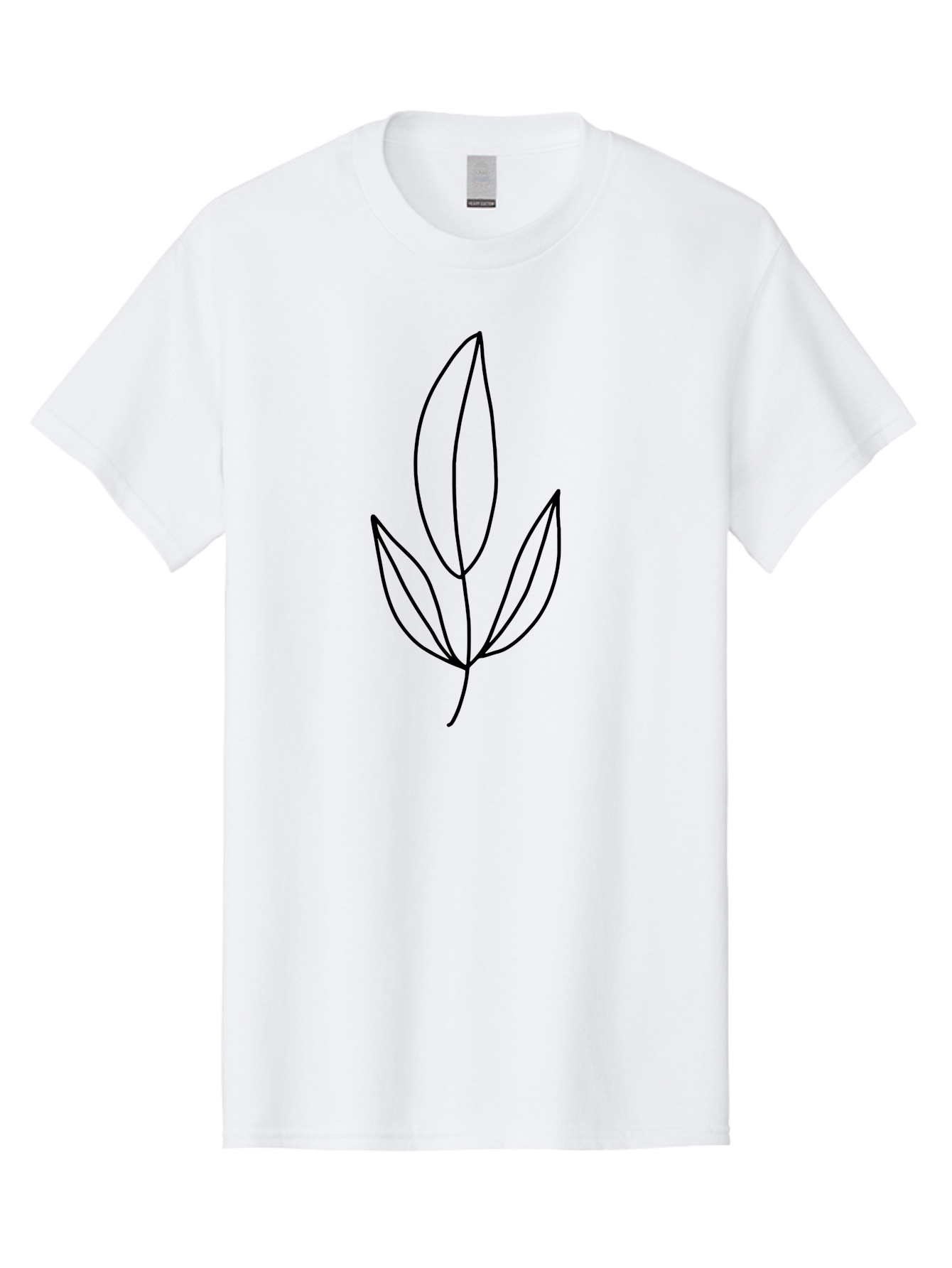 Leaves-6 Men'S Graphic Tee, 100% Cotton, Comfortable Casual Summer Wear, Machine Washable, Simple Leaf Illustration, Minimalist Design, Botanical Art, Leaf Outline, Nature-Inspired Graphics, Eco-Friendly Visuals -  Aaa455 29