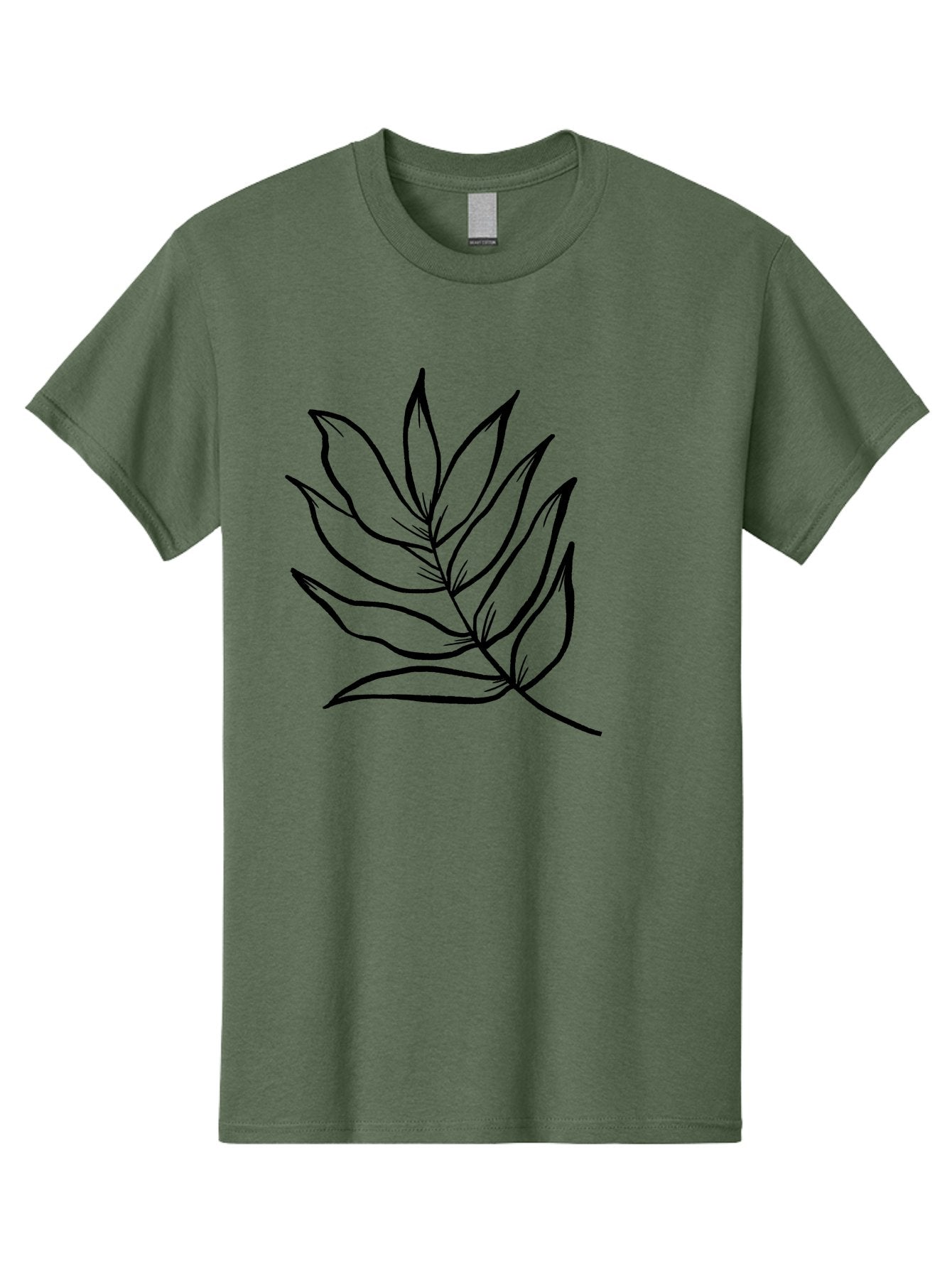 Leaves-7 Men'S Graphic Tee, 100% Cotton, Comfortable Casual Summer Wear, Machine Washable, Hand-Drawn Leaf, Simple Line Art, Minimalist Design, Black Silhouette, Natural Elements, Leaf Illustration, Botanical Art -  Aaa456 17