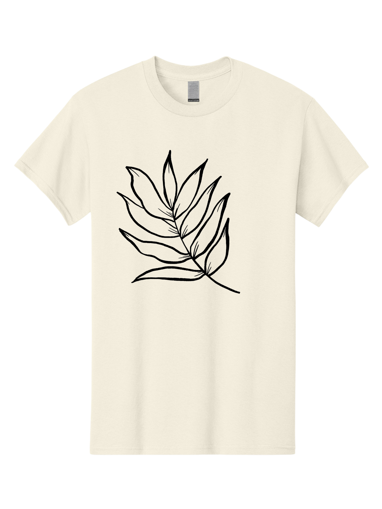 Leaves-7 Men'S Graphic Tee, 100% Cotton, Comfortable Casual Summer Wear, Machine Washable, Hand-Drawn Leaf, Simple Line Art, Minimalist Design, Black Silhouette, Natural Elements, Leaf Illustration, Botanical Art -  Aaa456 17