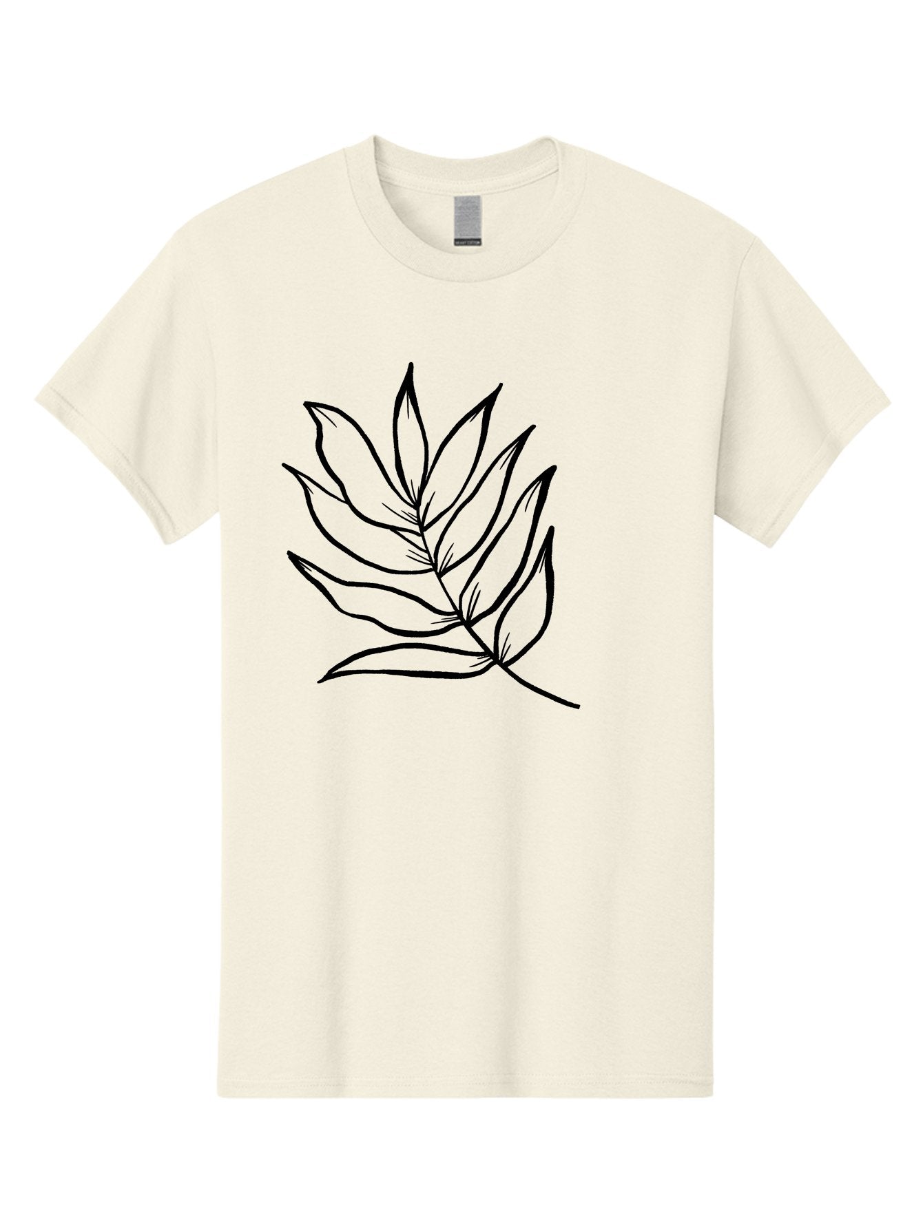 Leaves-7 Men'S Graphic Tee, 100% Cotton, Comfortable Casual Summer Wear, Machine Washable, Hand-Drawn Leaf, Simple Line Art, Minimalist Design, Black Silhouette, Natural Elements, Leaf Illustration, Botanical Art -  Aaa456 15