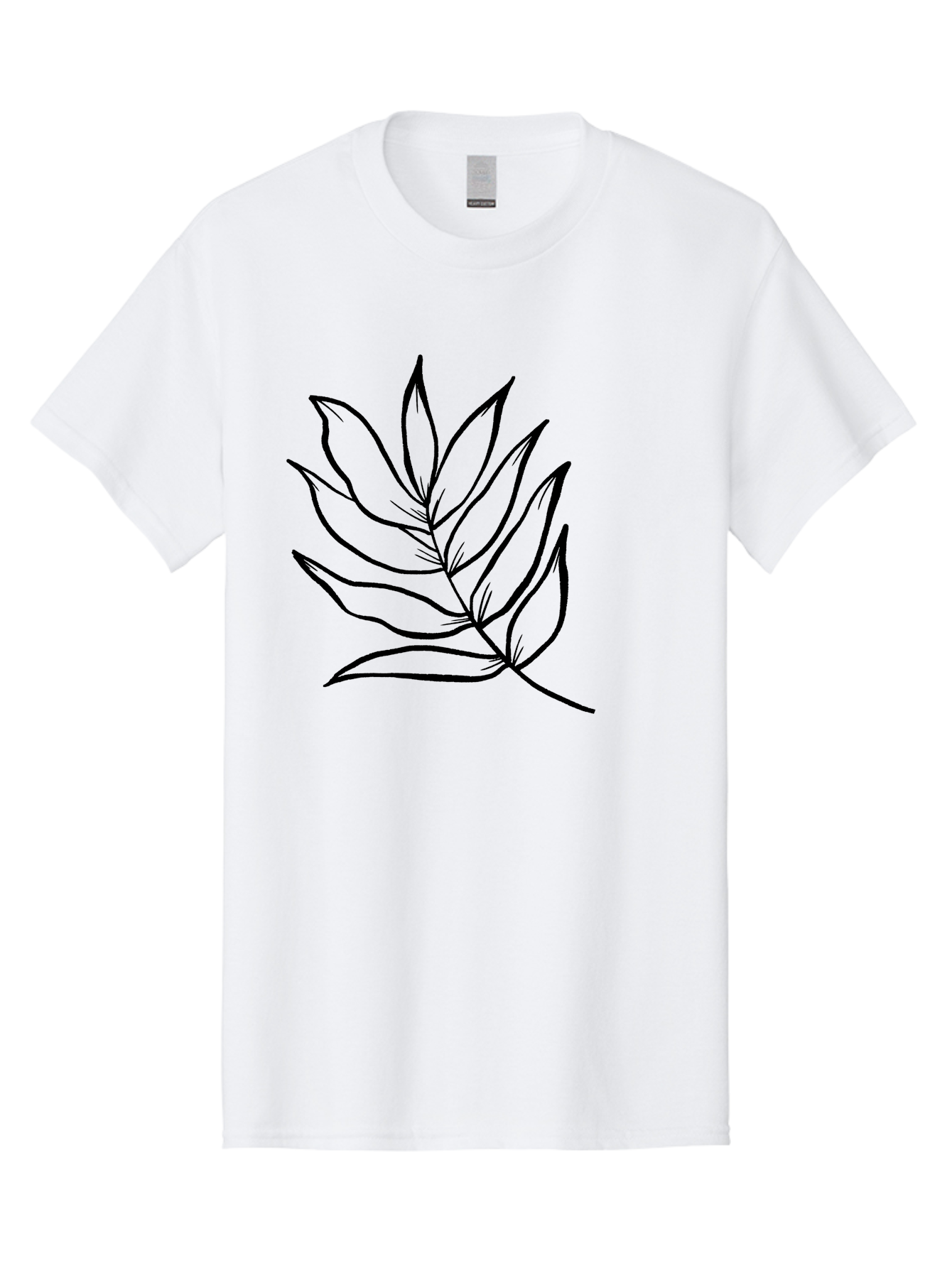 Leaves-7 Men'S Graphic Tee, 100% Cotton, Comfortable Casual Summer Wear, Machine Washable, Hand-Drawn Leaf, Simple Line Art, Minimalist Design, Black Silhouette, Natural Elements, Leaf Illustration, Botanical Art -  Aaa456 29