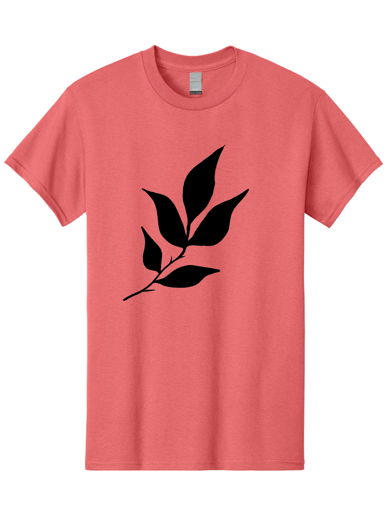 Leaves-8 Men'S Graphic Tee, 100% Cotton, Comfortable Casual Summer Wear, Machine Washable, Black Leaves On Branch, Leaf Silhouette, Minimalist Design, Simple Graphics, Black And Green, Nature Elements, Botanical Illustration, Leaf Graphic -  Aaa457 5